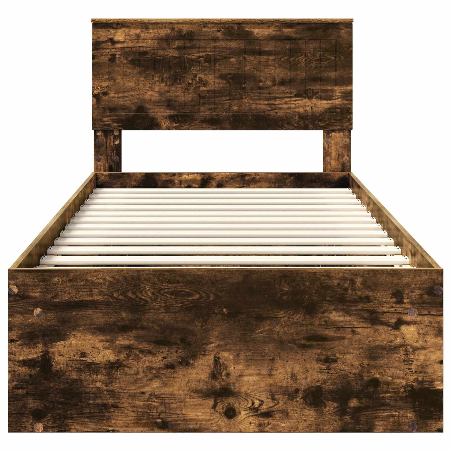 Bedframe Gerookt eiken 90 x 190 cm Massief grenenhout is nu te koop bij PeponiXL, paradijselijk wonen!