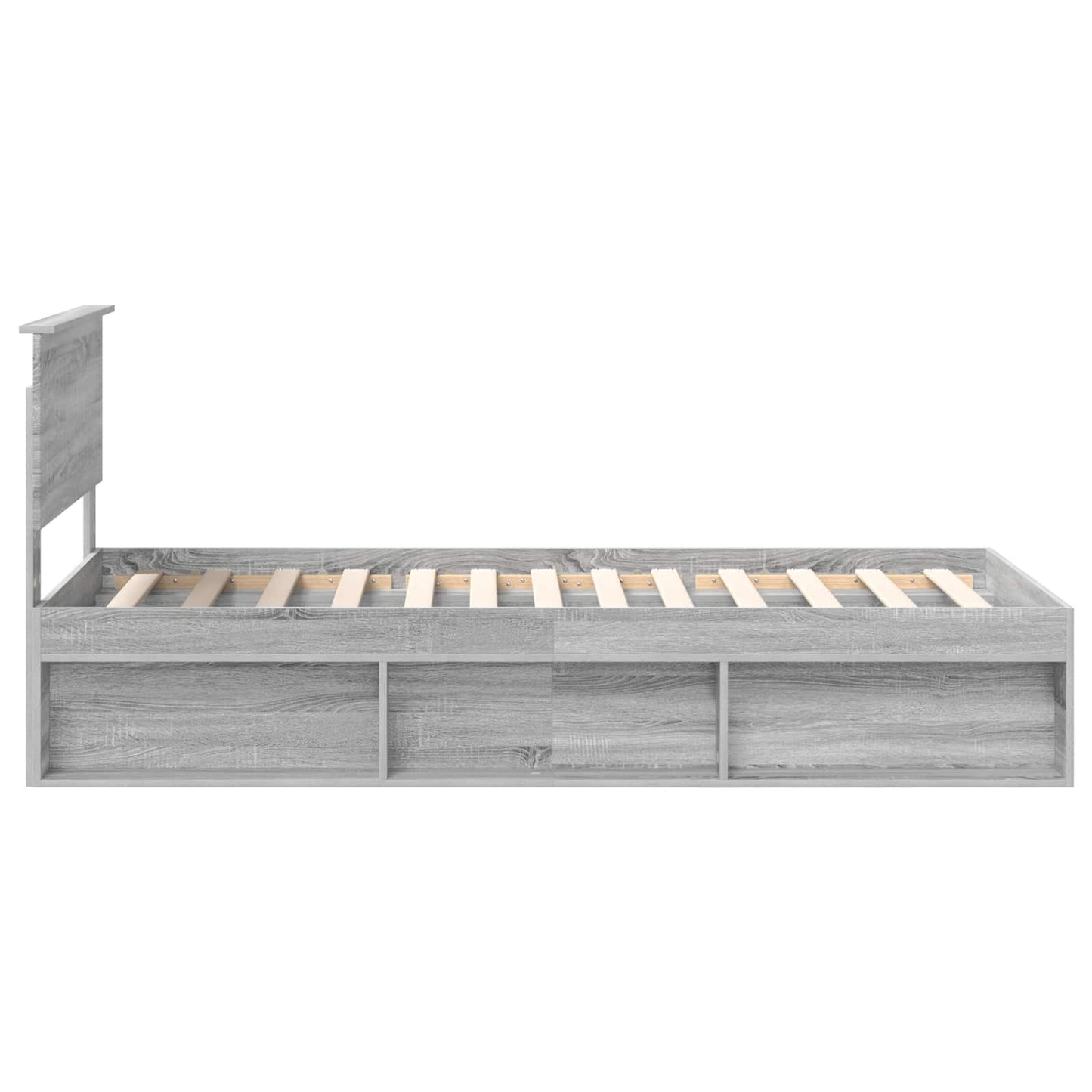 Bedframe Grijs Sonoma 90 x 190 cm Massief grenenhout is nu te koop bij PeponiXL, paradijselijk wonen!
