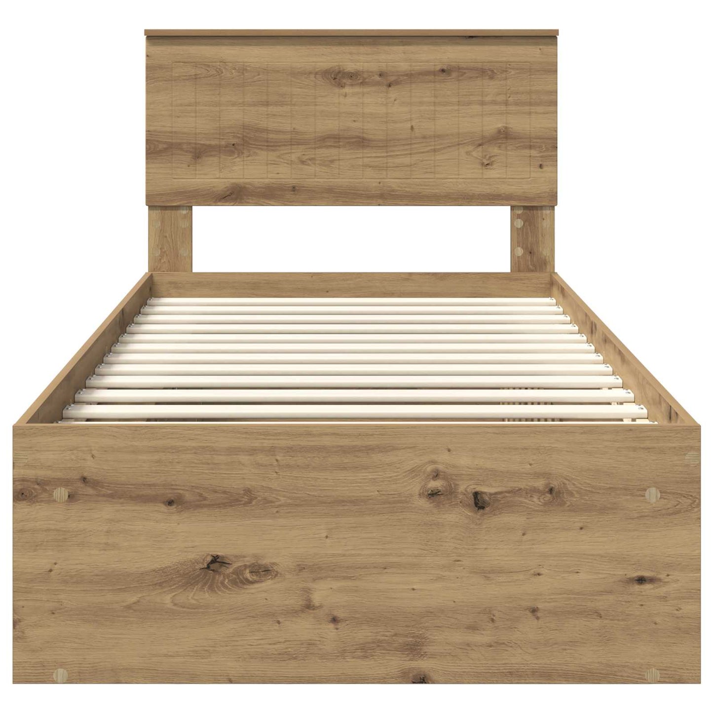 Bedframe Ambachtelijk eiken 90 x 190 cm Massief grenenhout is nu te koop bij PeponiXL, paradijselijk wonen!