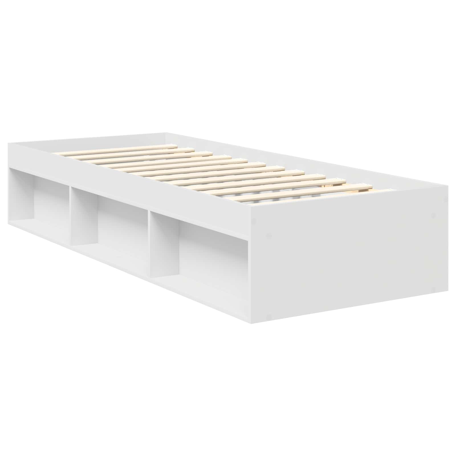 Bedframe met hoofdeinde Wit 75 x 190 cm Massief grenenhout is nu te koop bij PeponiXL, paradijselijk wonen!