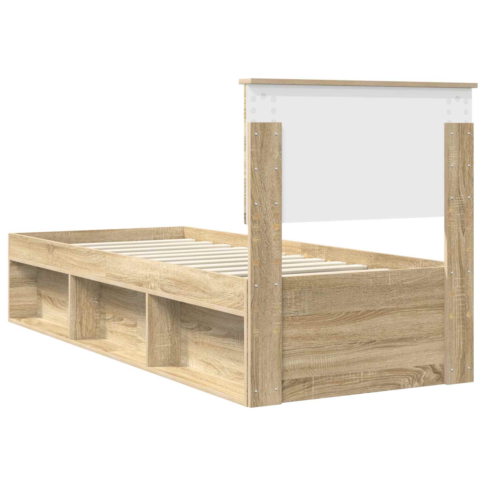 Bedframe Sonoma Eiken 75 x 190 cm Massief grenenhout is nu te koop bij PeponiXL, paradijselijk wonen!
