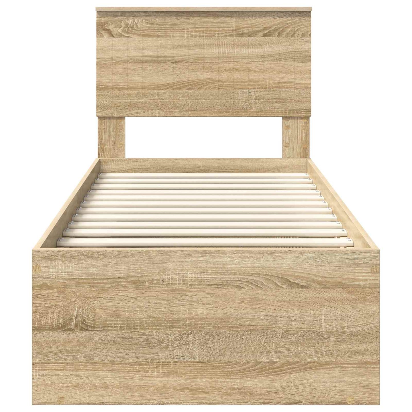 Bedframe Sonoma Eiken 75 x 190 cm Massief grenenhout is nu te koop bij PeponiXL, paradijselijk wonen!
