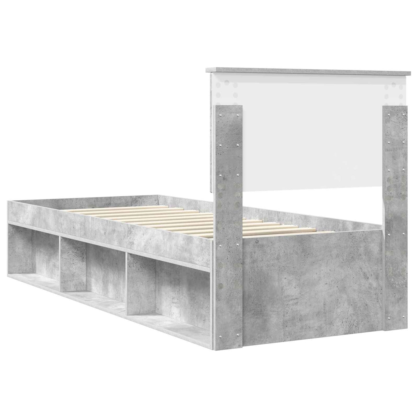 Bedframe Concerte Grijs 75 x 190 cm Massief grenenhout is nu te koop bij PeponiXL, paradijselijk wonen!