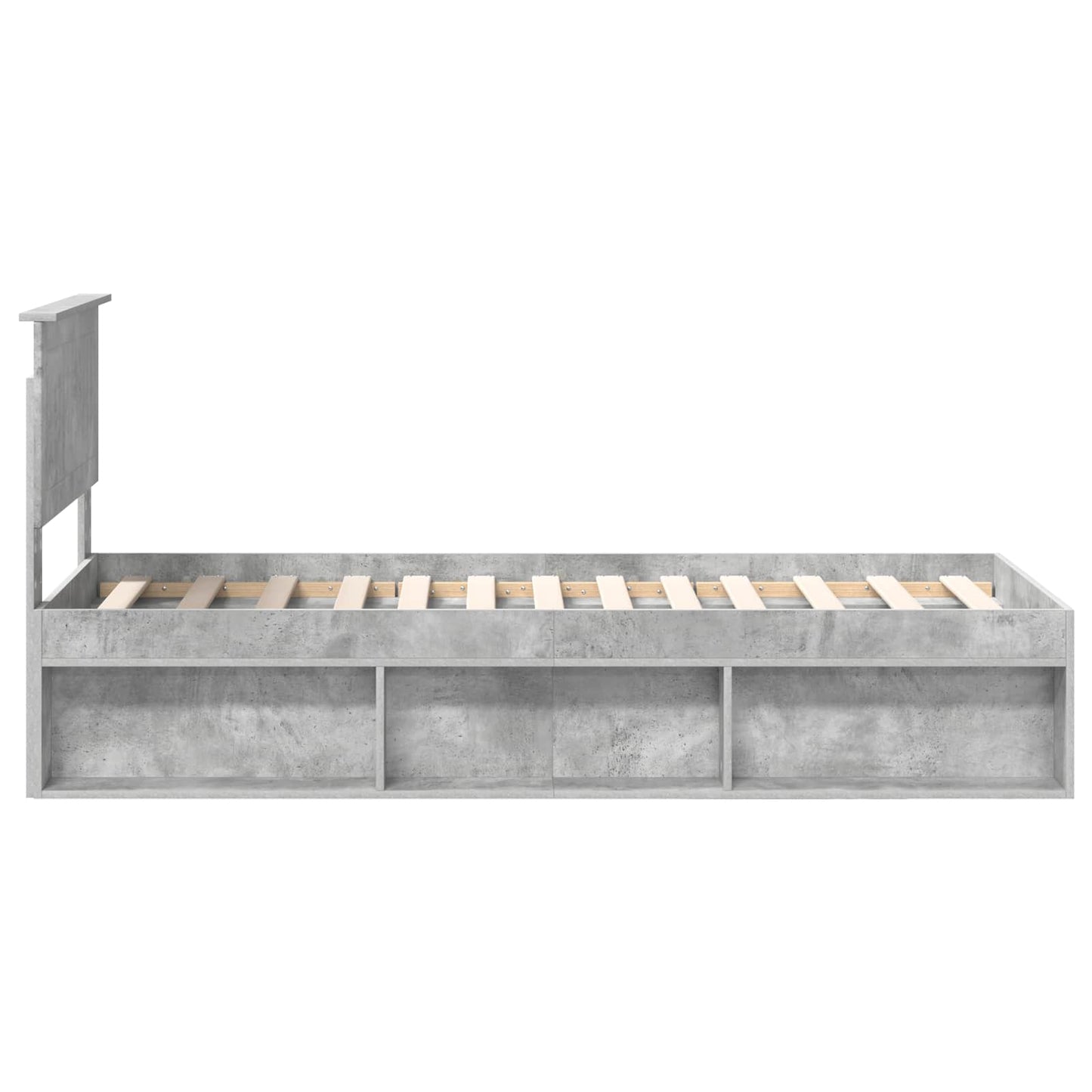 Bedframe Concerte Grijs 75 x 190 cm Massief grenenhout is nu te koop bij PeponiXL, paradijselijk wonen!