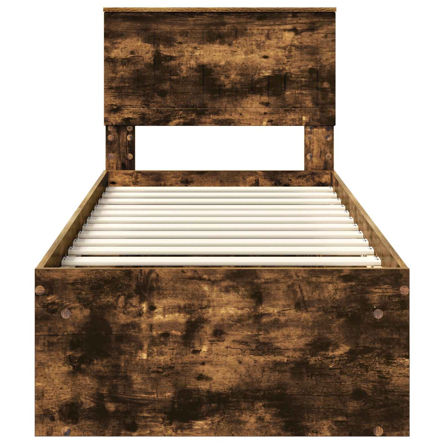 Bedframe Gerookt eiken 75 x 190 cm Massief grenenhout is nu te koop bij PeponiXL, paradijselijk wonen!