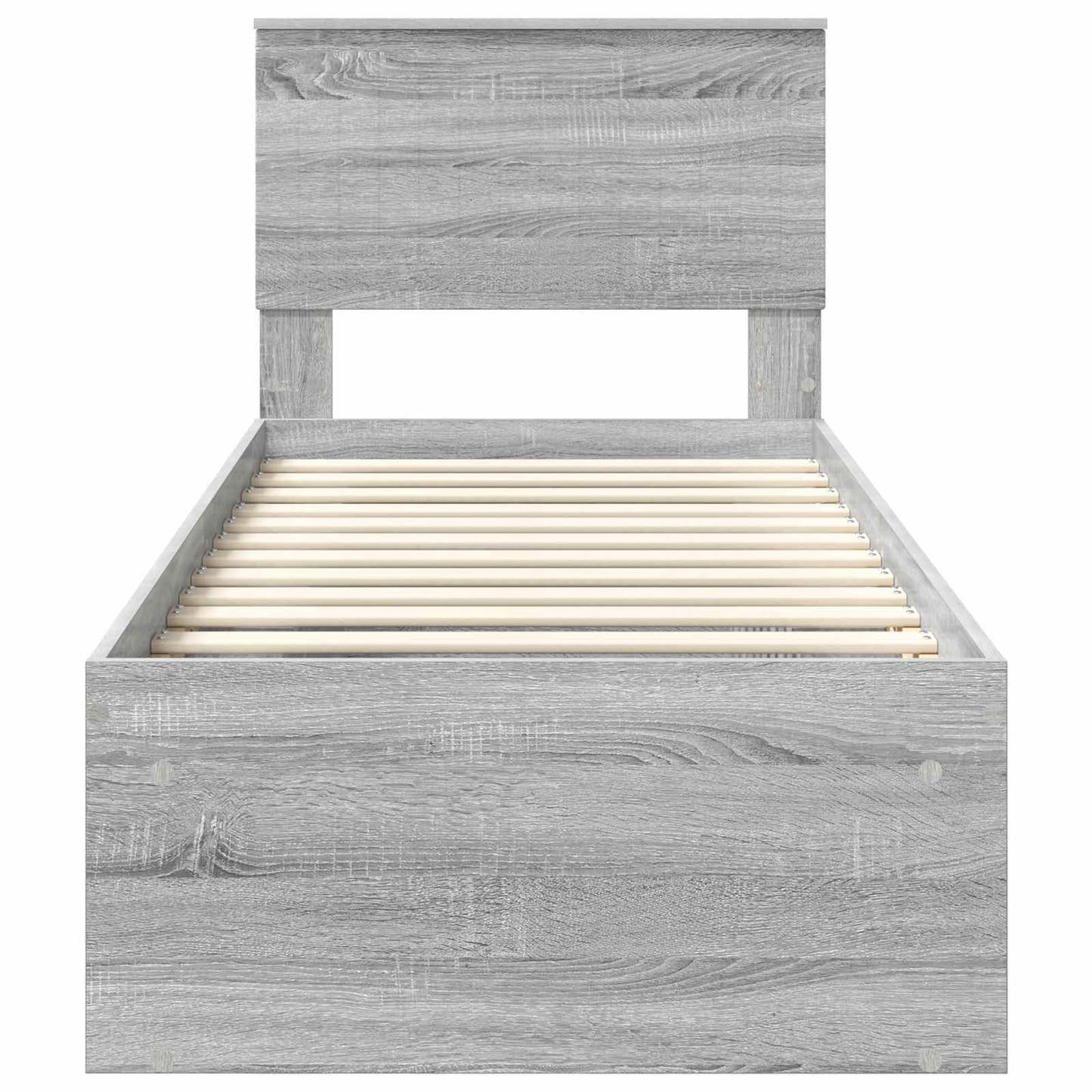 Bedframe Grijs Sonoma 75 x 190 cm Massief grenenhout is nu te koop bij PeponiXL, paradijselijk wonen!