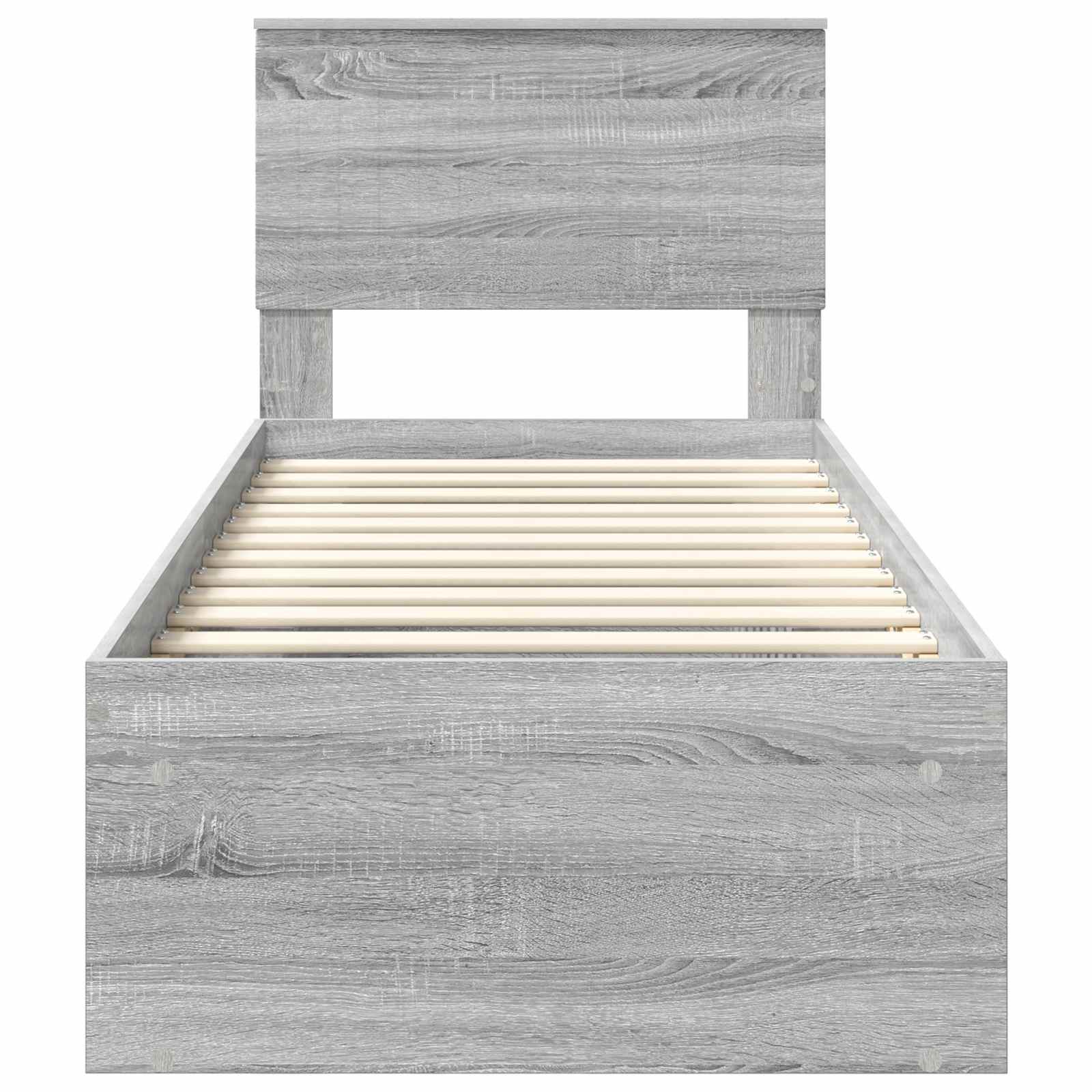 Bedframe Grijs Sonoma 75 x 190 cm Massief grenenhout is nu te koop bij PeponiXL, paradijselijk wonen!