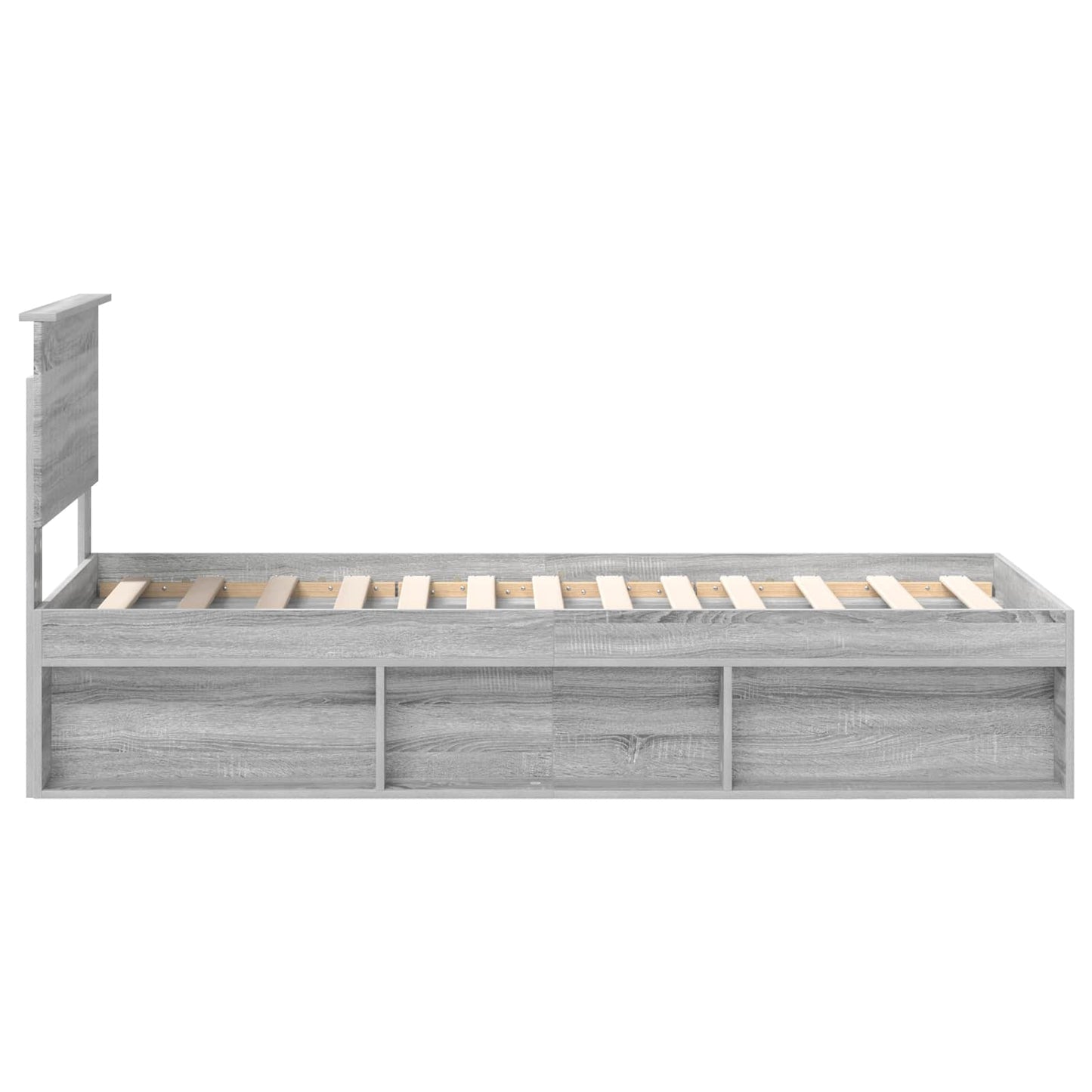 Bedframe Grijs Sonoma 75 x 190 cm Massief grenenhout is nu te koop bij PeponiXL, paradijselijk wonen!