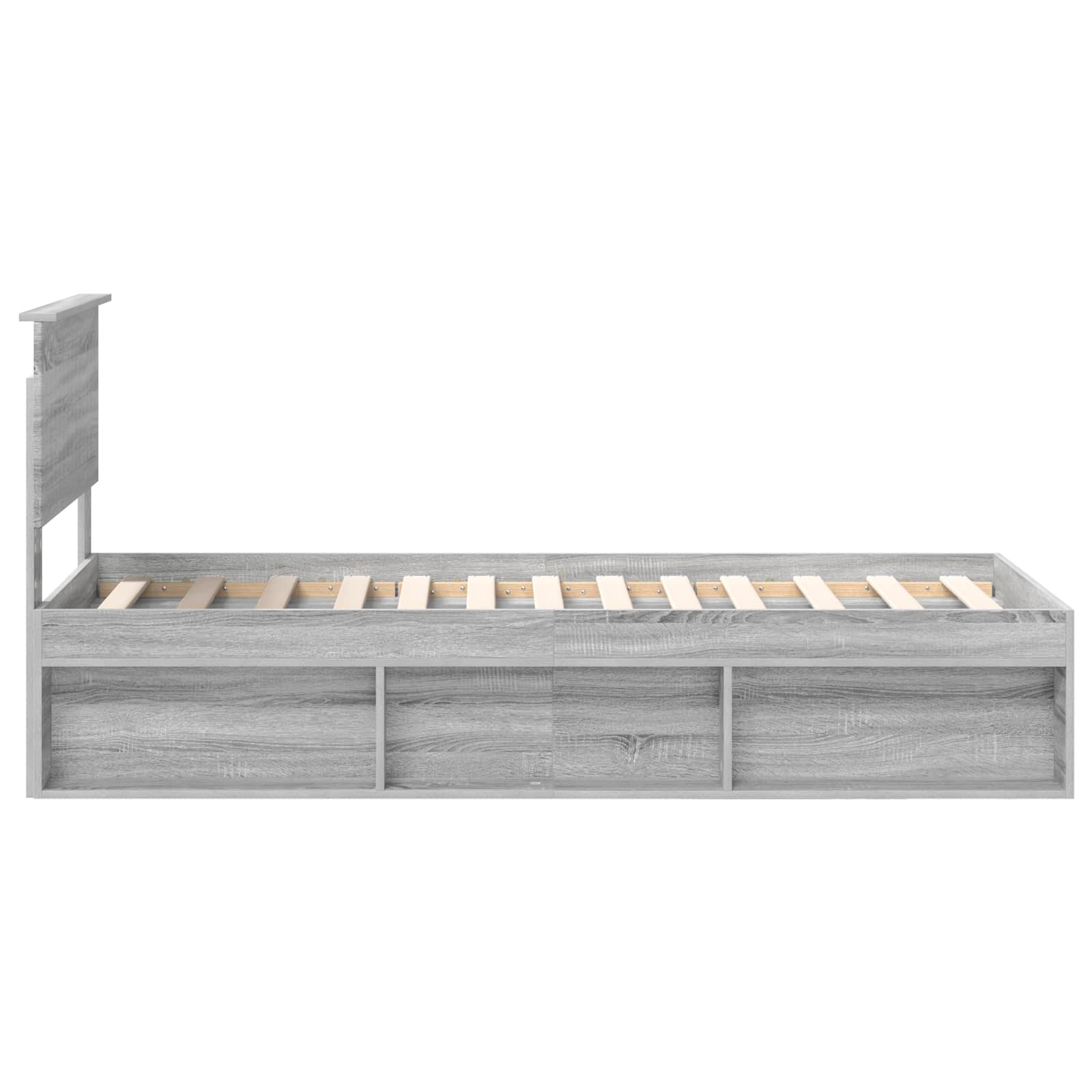 Bedframe Grijs Sonoma 75 x 190 cm Massief grenenhout is nu te koop bij PeponiXL, paradijselijk wonen!