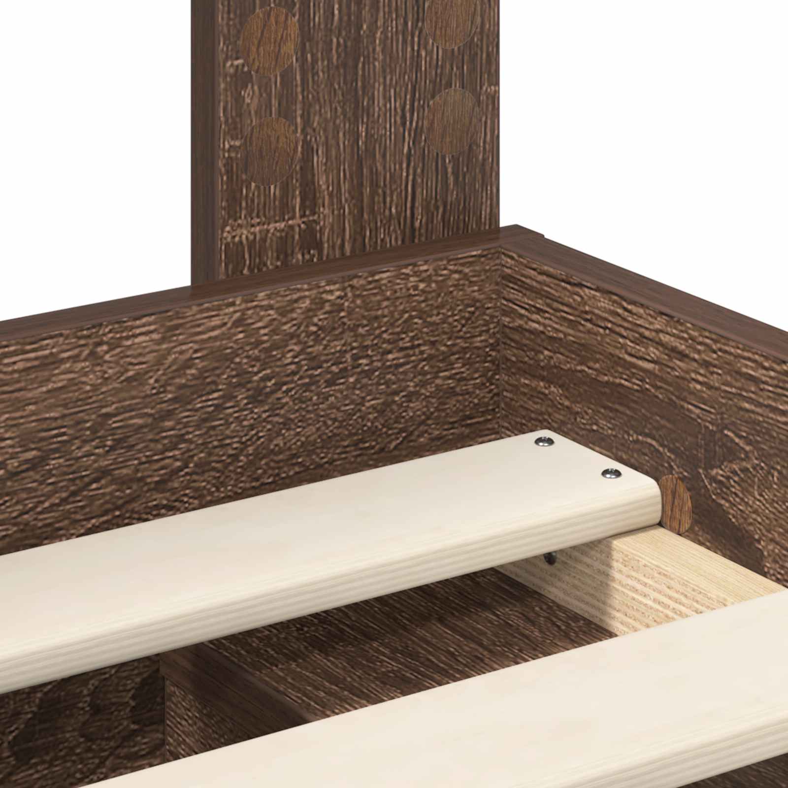 Bedframe Bruin Eiken 75 x 190 cm Massief grenenhout is nu te koop bij PeponiXL, paradijselijk wonen!