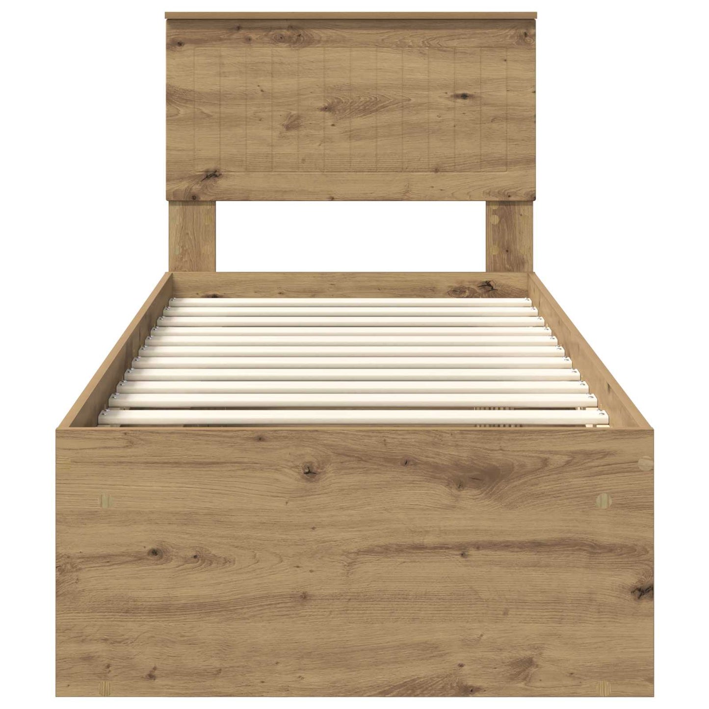 Bedframe Ambachtelijk eiken 75 x 190 cm Massief grenenhout is nu te koop bij PeponiXL, paradijselijk wonen!