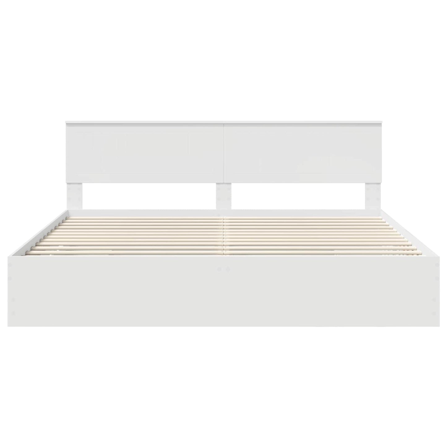 Bedframe met lade met opslag Wit 200 x 200 cm Ingenieurshout is nu te koop bij PeponiXL, paradijselijk wonen!