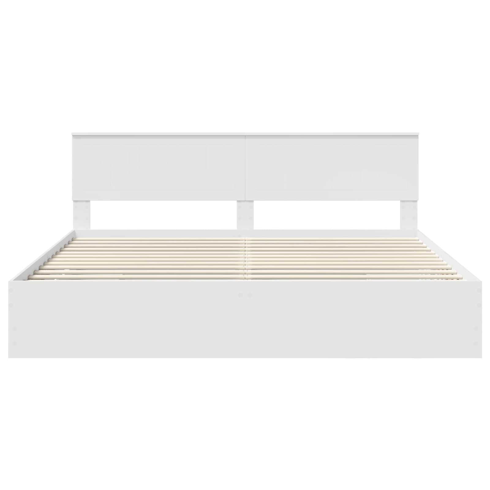 Bedframe met lade met opslag Wit 200 x 200 cm Ingenieurshout is nu te koop bij PeponiXL, paradijselijk wonen!