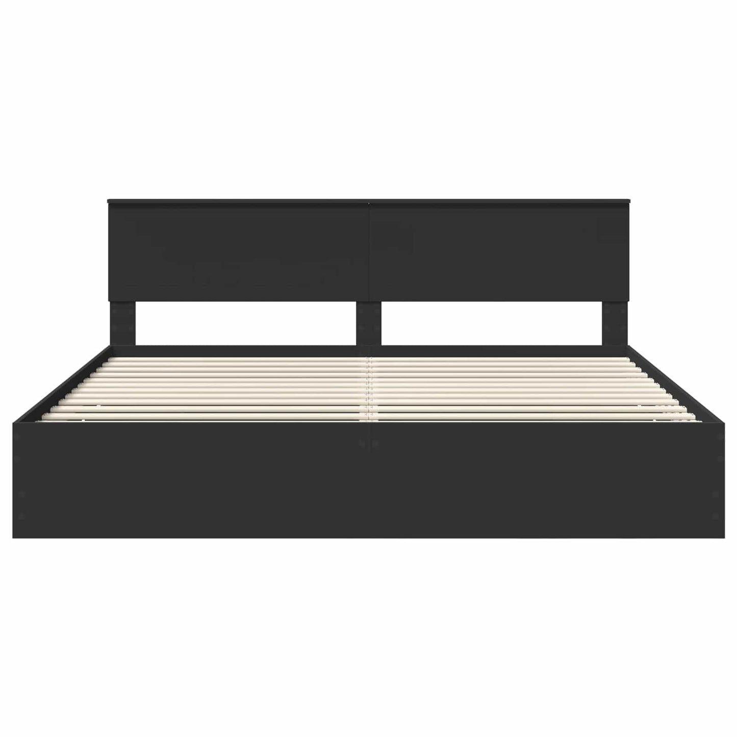 Bedframe met lade met opslag Zwart 200 x 200 cm Ingenieurshout is nu te koop bij PeponiXL, paradijselijk wonen!