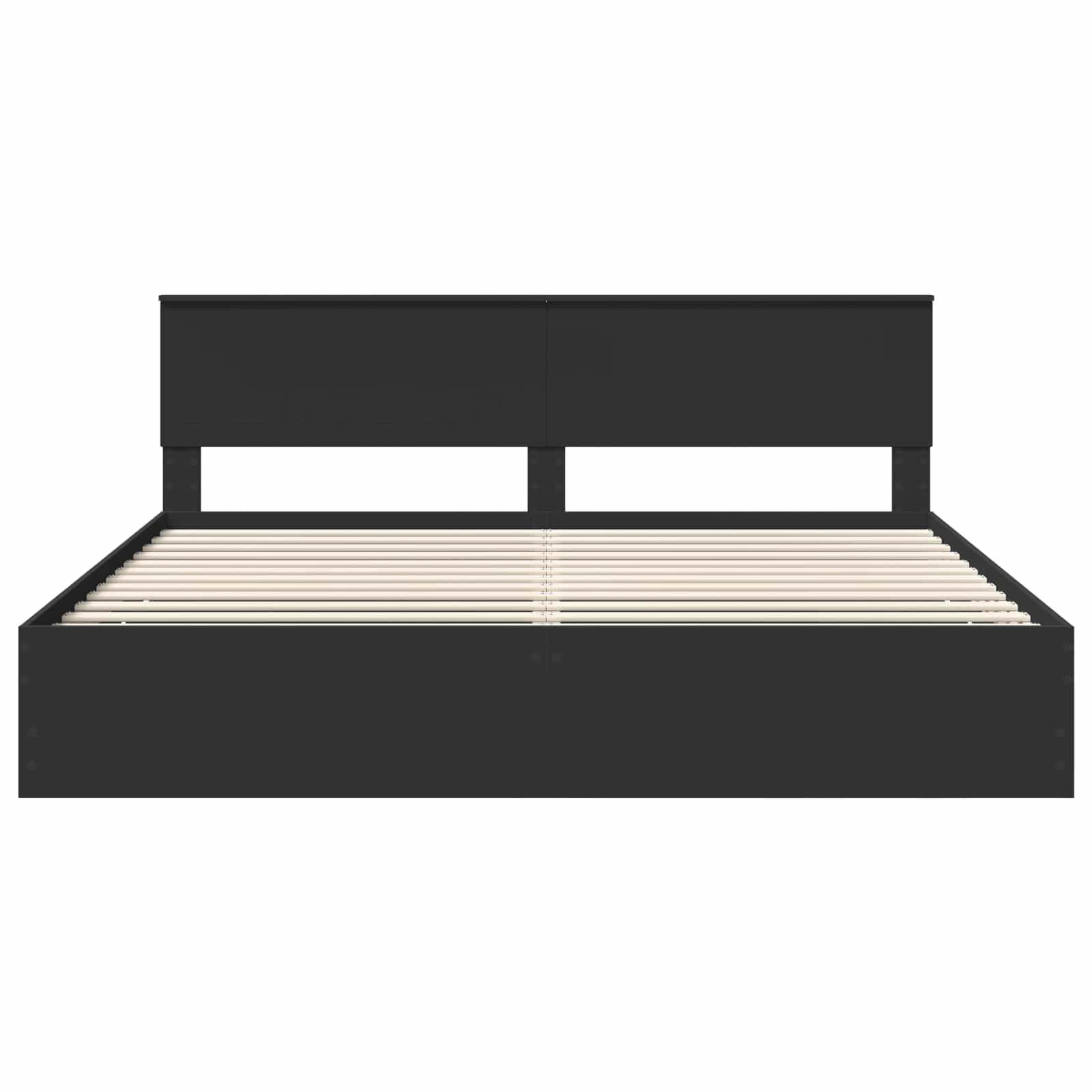 Bedframe met lade met opslag Zwart 200 x 200 cm Ingenieurshout is nu te koop bij PeponiXL, paradijselijk wonen!