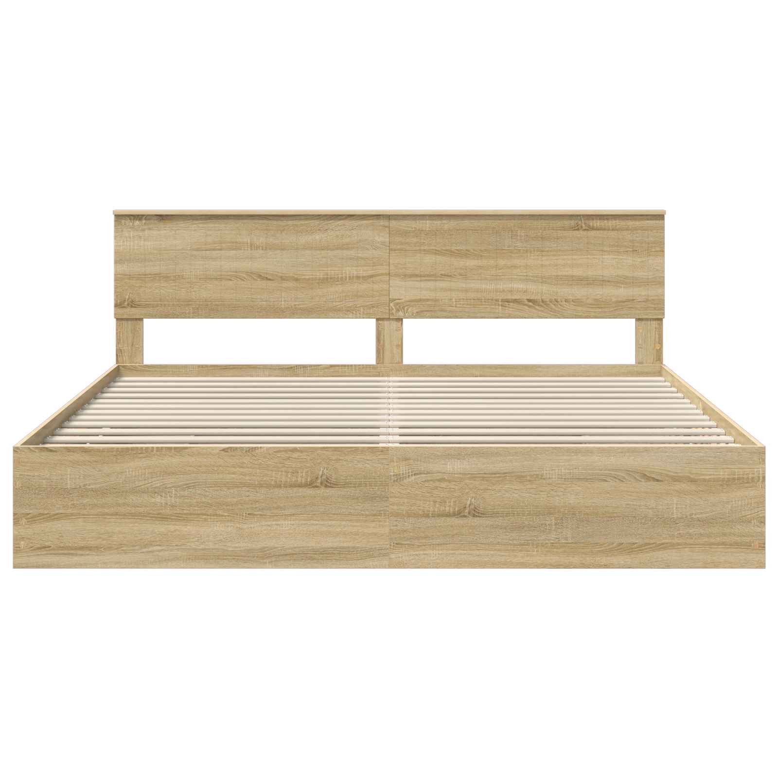 Bedframe met lade Sonoma Eiken 200 x 200 cm Ingenieurshout is nu te koop bij PeponiXL, paradijselijk wonen!