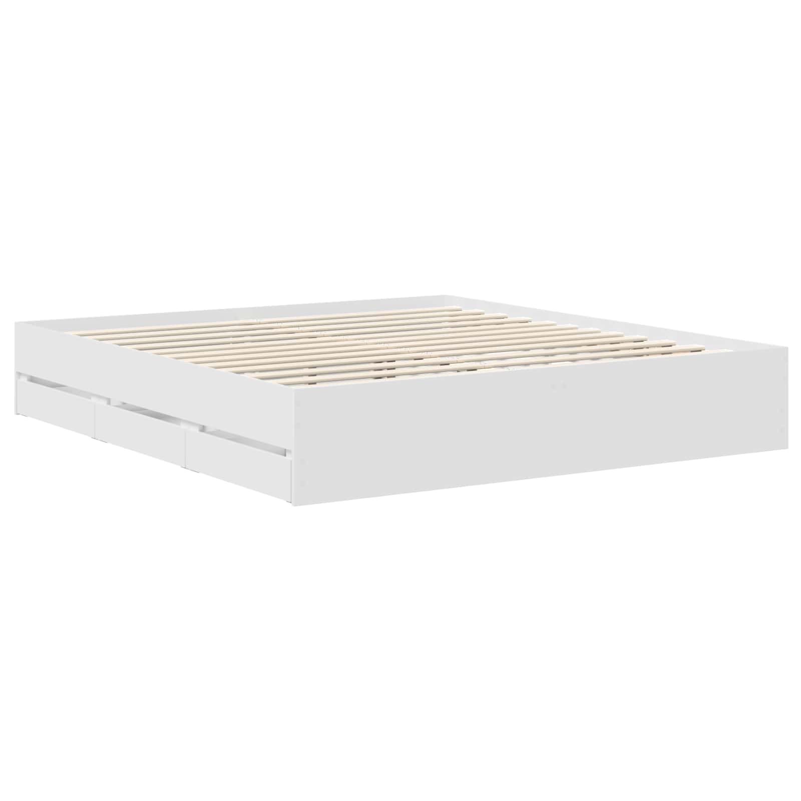 Bedframe met lade met opslag Wit 180 x 200 cm Ingenieurshout is nu te koop bij PeponiXL, paradijselijk wonen!