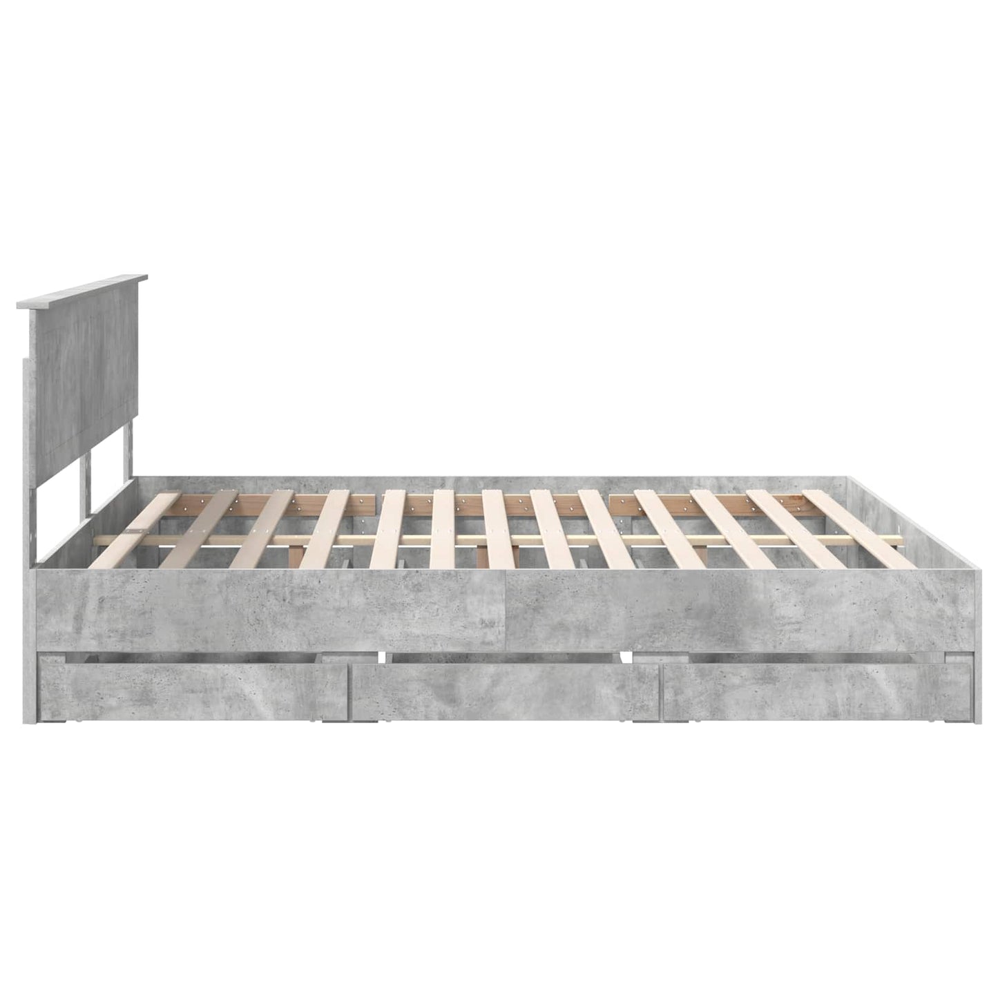 Bedframe met lade Beton Grijs 180 x 200 cm Ingenieurshout is nu te koop bij PeponiXL, paradijselijk wonen!