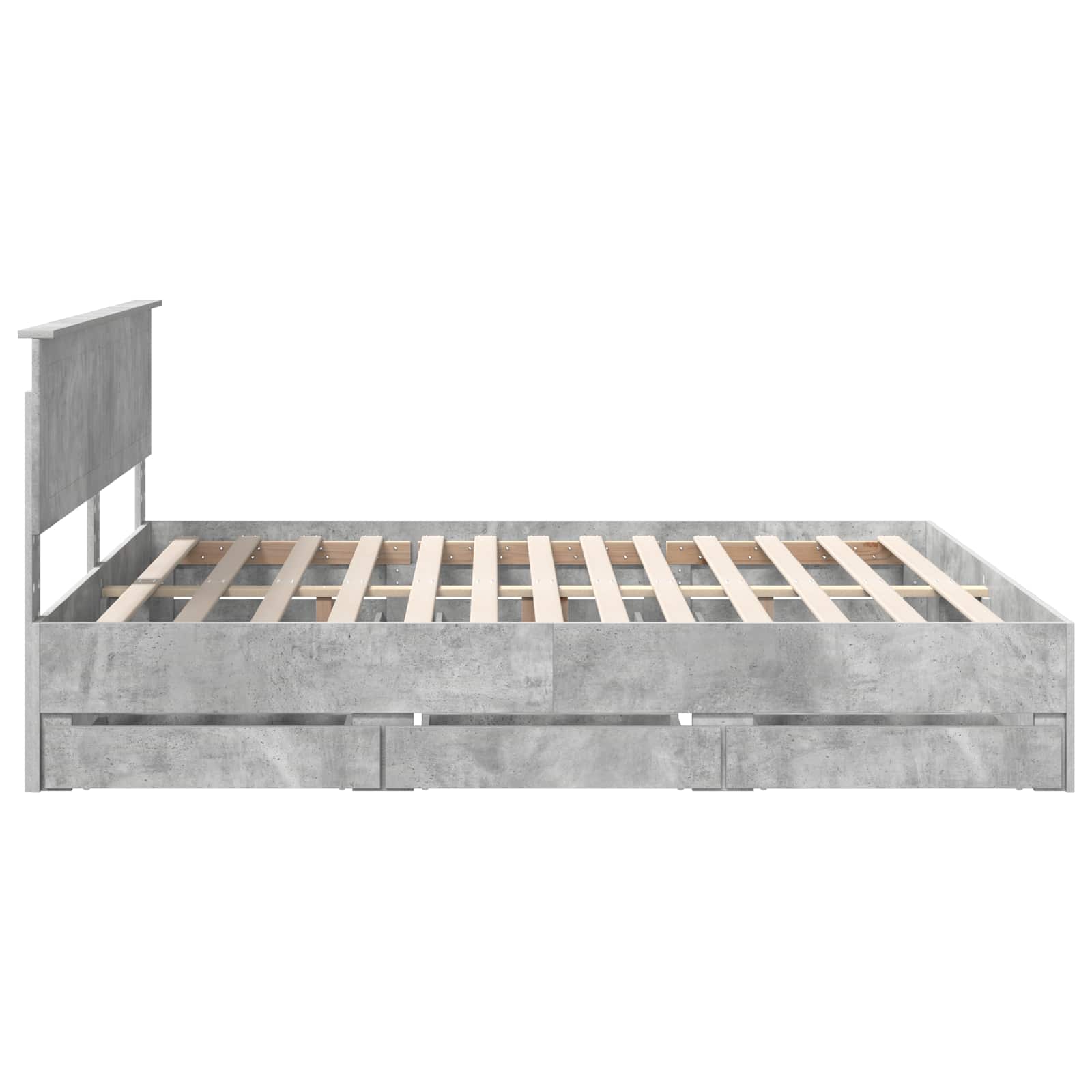 Bedframe met lade Beton Grijs 180 x 200 cm Ingenieurshout is nu te koop bij PeponiXL, paradijselijk wonen!