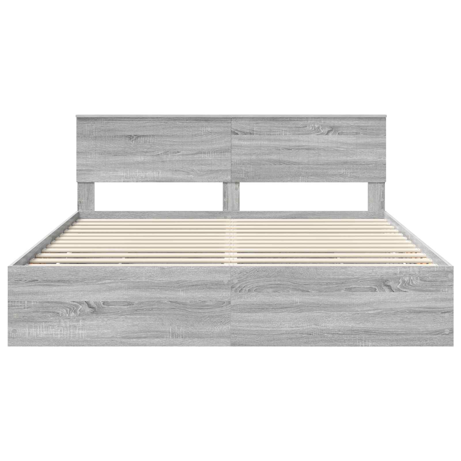 Bedframe met lade Grijs Sonoma 180 x 200 cm Ingenieurshout is nu te koop bij PeponiXL, paradijselijk wonen!