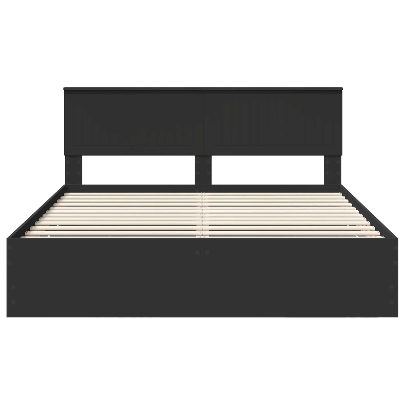Bedframe met lade met opslag Zwart 160 x 200 cm Ingenieurshout is nu te koop bij PeponiXL, paradijselijk wonen!