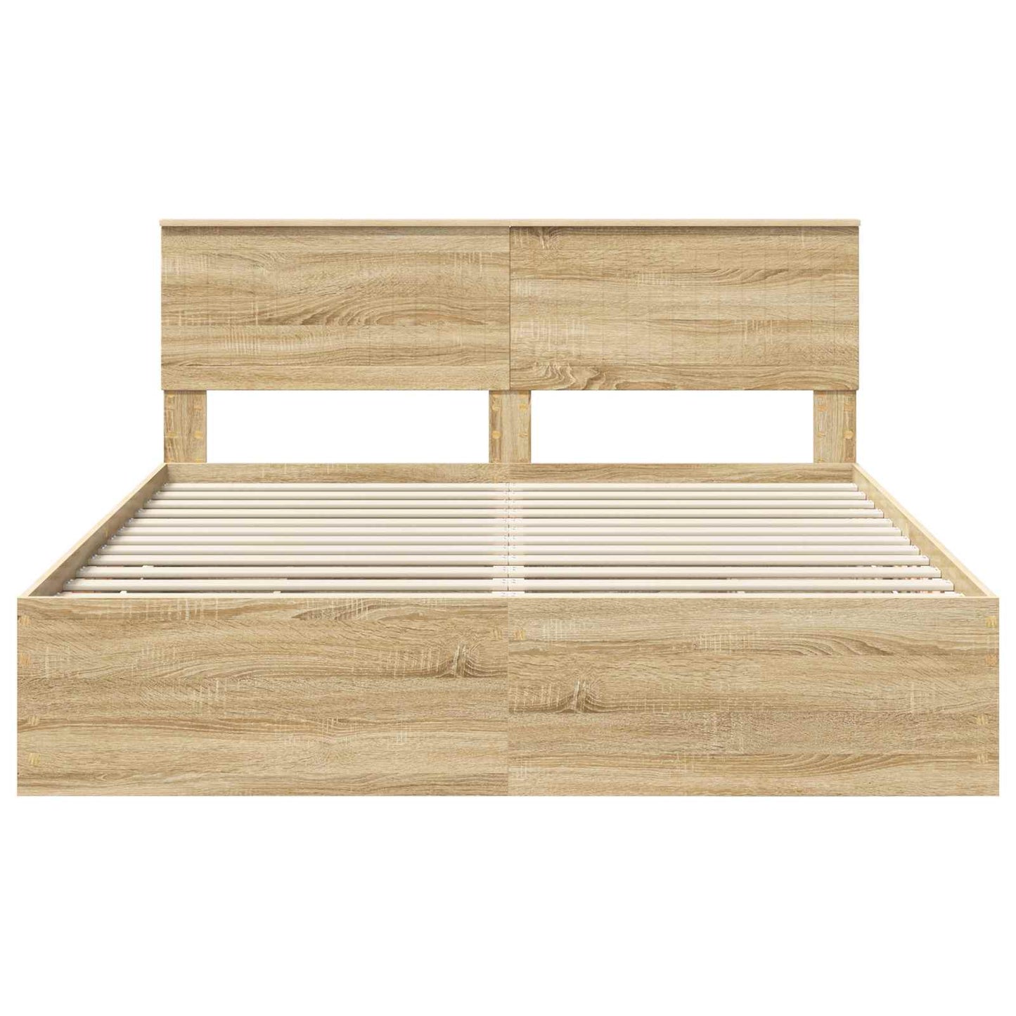 Bedframe met lade Sonoma Eiken 160 x 200 cm Ingenieurshout is nu te koop bij PeponiXL, paradijselijk wonen!