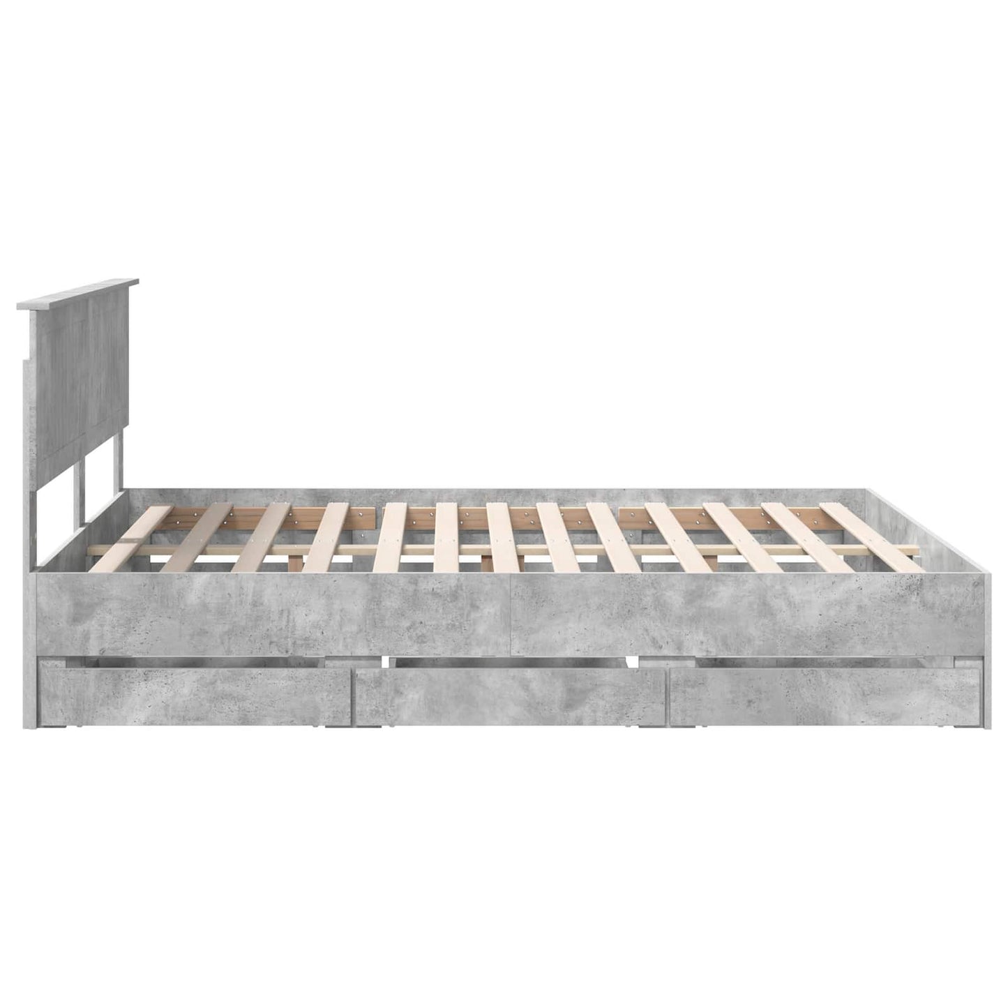 Bedframe met lade Beton Grijs 160 x 200 cm Ingenieurshout is nu te koop bij PeponiXL, paradijselijk wonen!