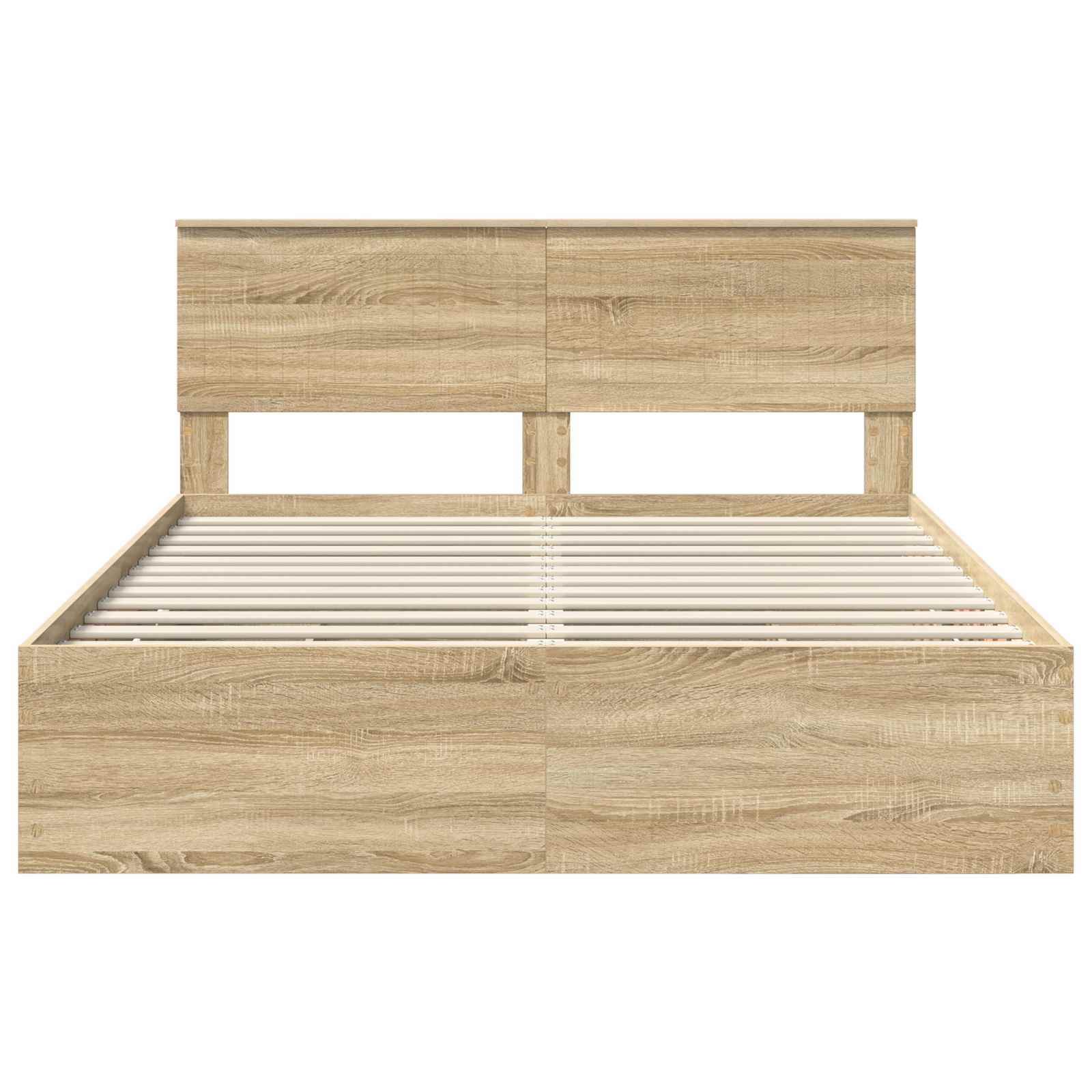 Bedframe met lade Sonoma Eiken 150 x 200 cm Ingenieurshout is nu te koop bij PeponiXL, paradijselijk wonen!