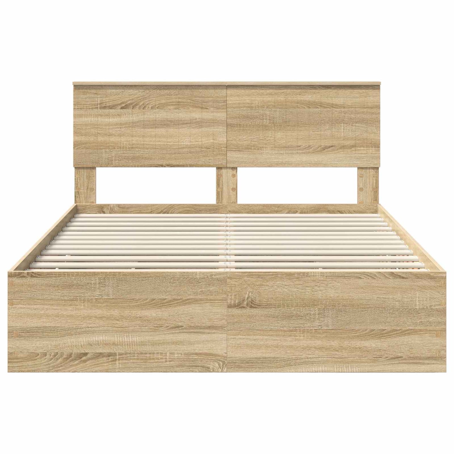 Bedframe met lade Sonoma Eiken 140 x 200 cm Ingenieurshout is nu te koop bij PeponiXL, paradijselijk wonen!