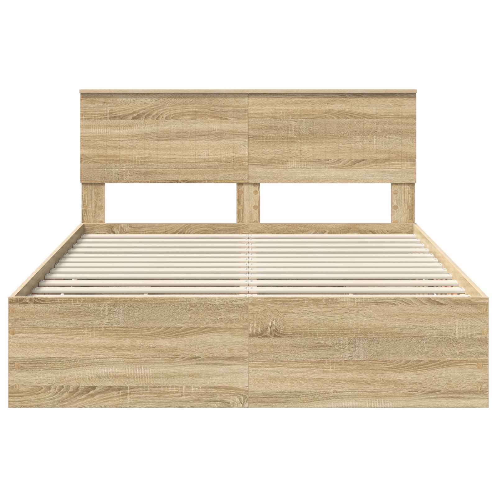 Bedframe met lade Sonoma Eiken 140 x 200 cm Ingenieurshout is nu te koop bij PeponiXL, paradijselijk wonen!