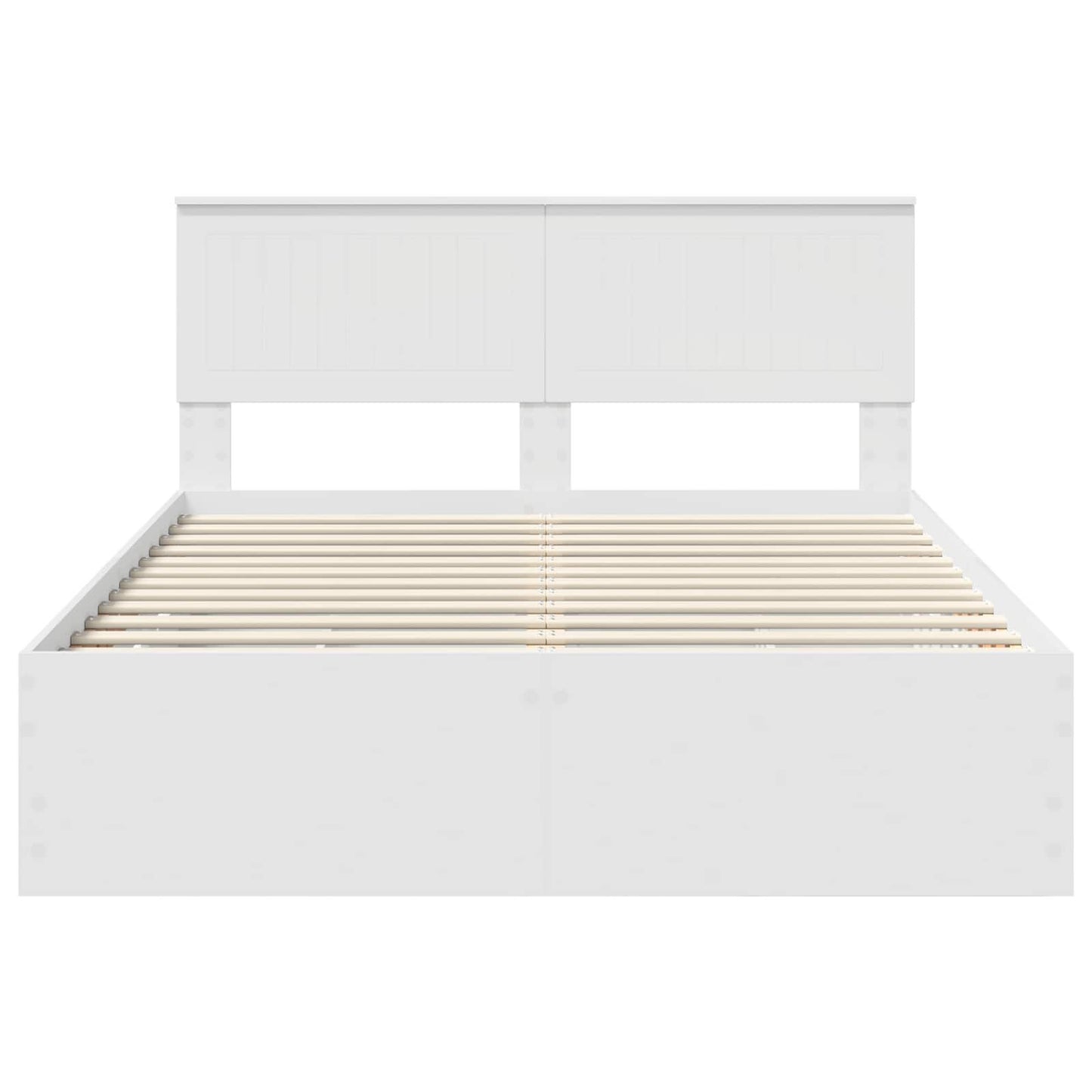 Bedframe met lade met opslag Wit 140 x 190 cm Ingenieurshout is nu te koop bij PeponiXL, paradijselijk wonen!