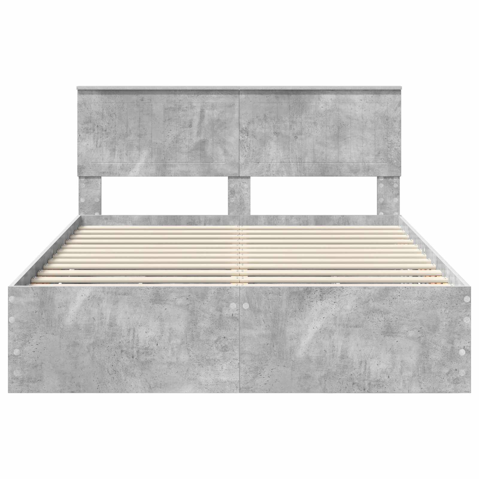 Bedframe met lade Beton Grijs 140 x 190 cm Ingenieurshout is nu te koop bij PeponiXL, paradijselijk wonen!