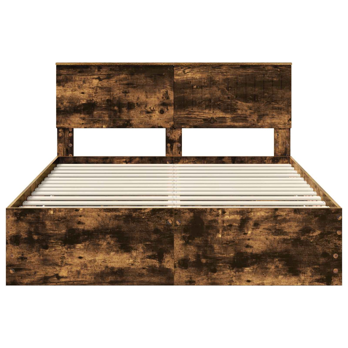Bedframe met lade Gerookt eiken 135 x 190 cm Ingenieurshout is nu te koop bij PeponiXL, paradijselijk wonen!