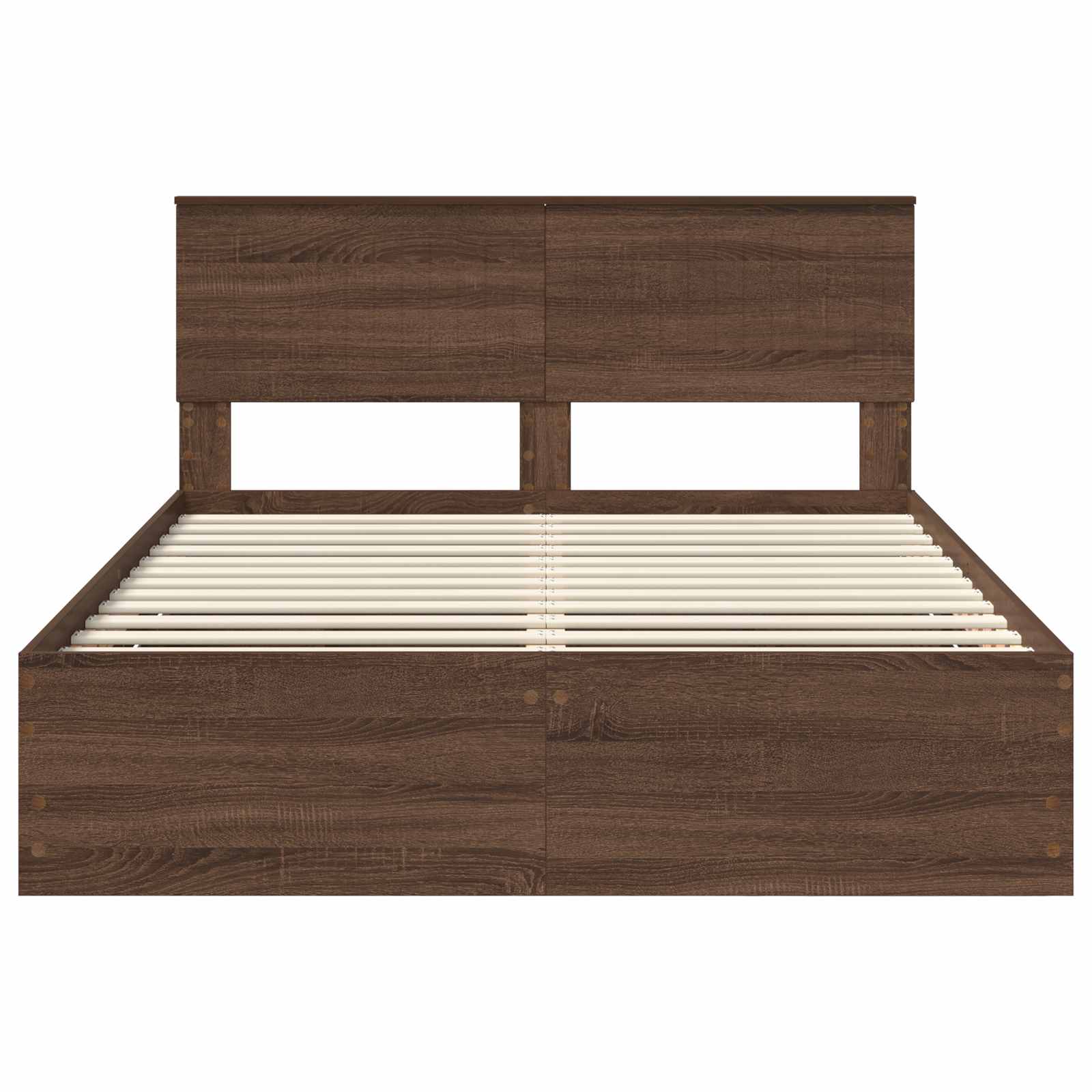 Bedframe met lade Bruin Eiken 135 x 190 cm Ingenieurshout is nu te koop bij PeponiXL, paradijselijk wonen!