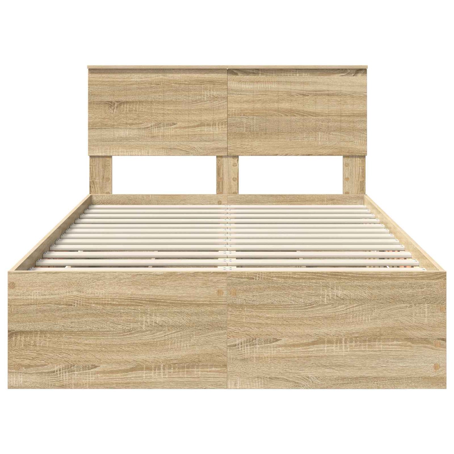 Bedframe met lade Sonoma Eiken 120 x 200 cm Ingenieurshout is nu te koop bij PeponiXL, paradijselijk wonen!