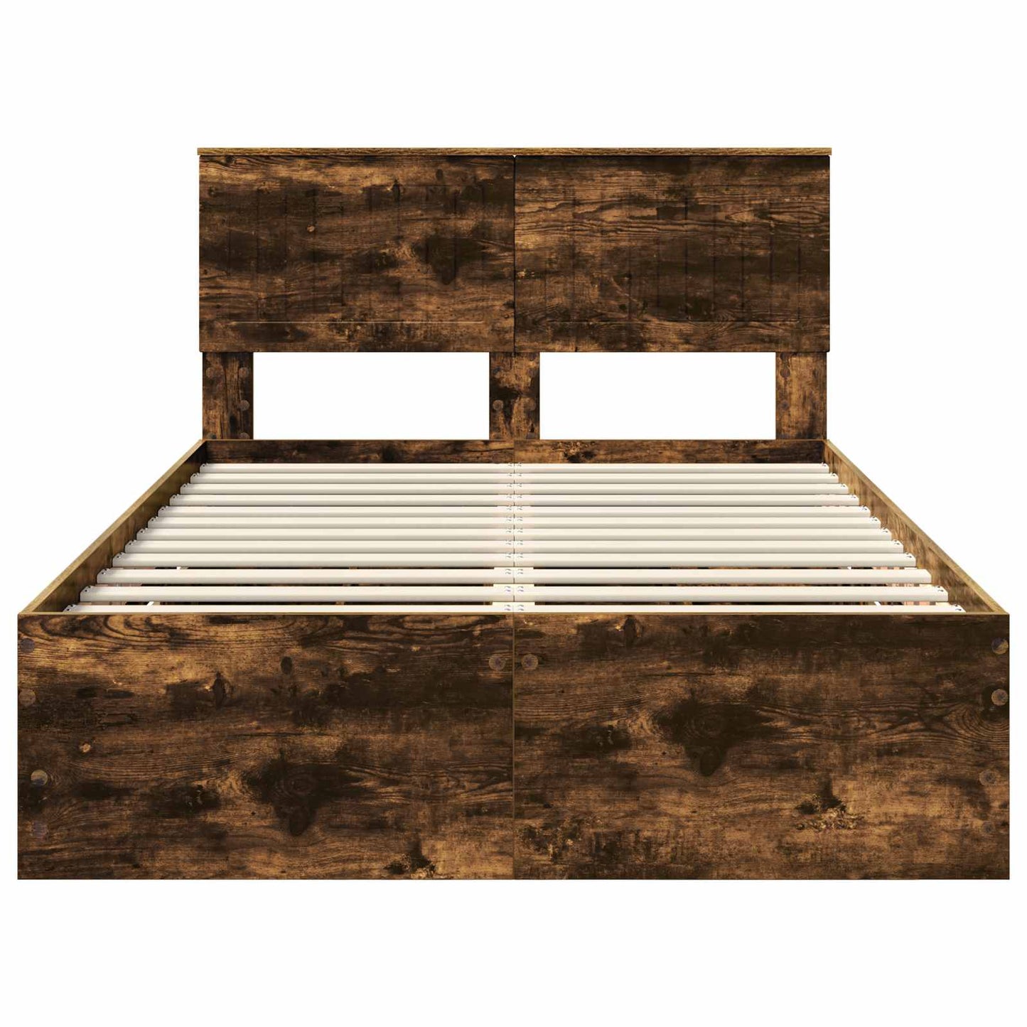 Bedframe met lade Gerookt eiken 120 x 190 cm Ingenieurshout is nu te koop bij PeponiXL, paradijselijk wonen!