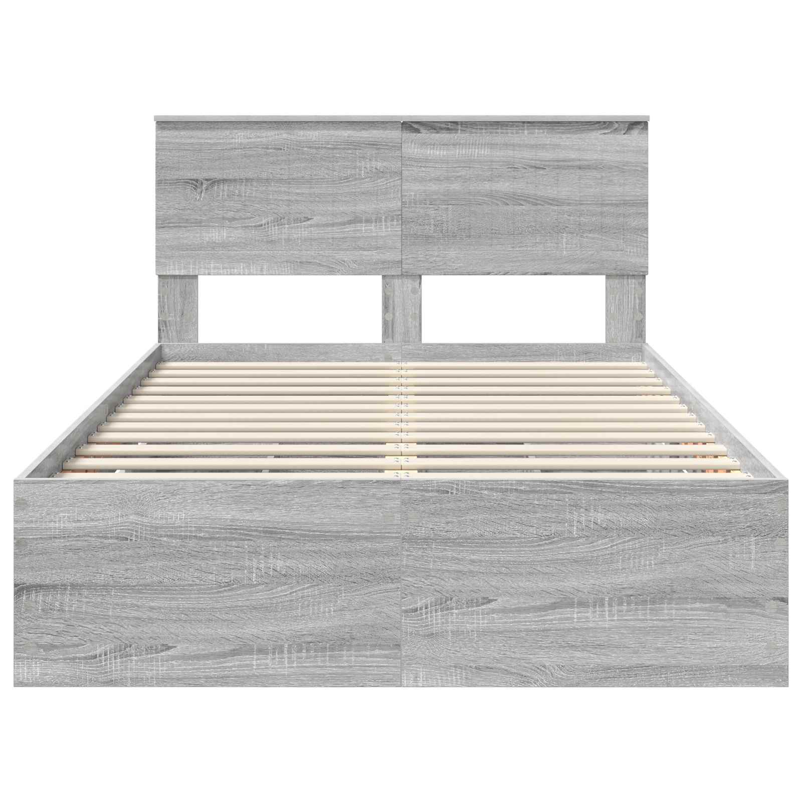 Bedframe met lade Grijs Sonoma 120 x 190 cm Ingenieurshout is nu te koop bij PeponiXL, paradijselijk wonen!