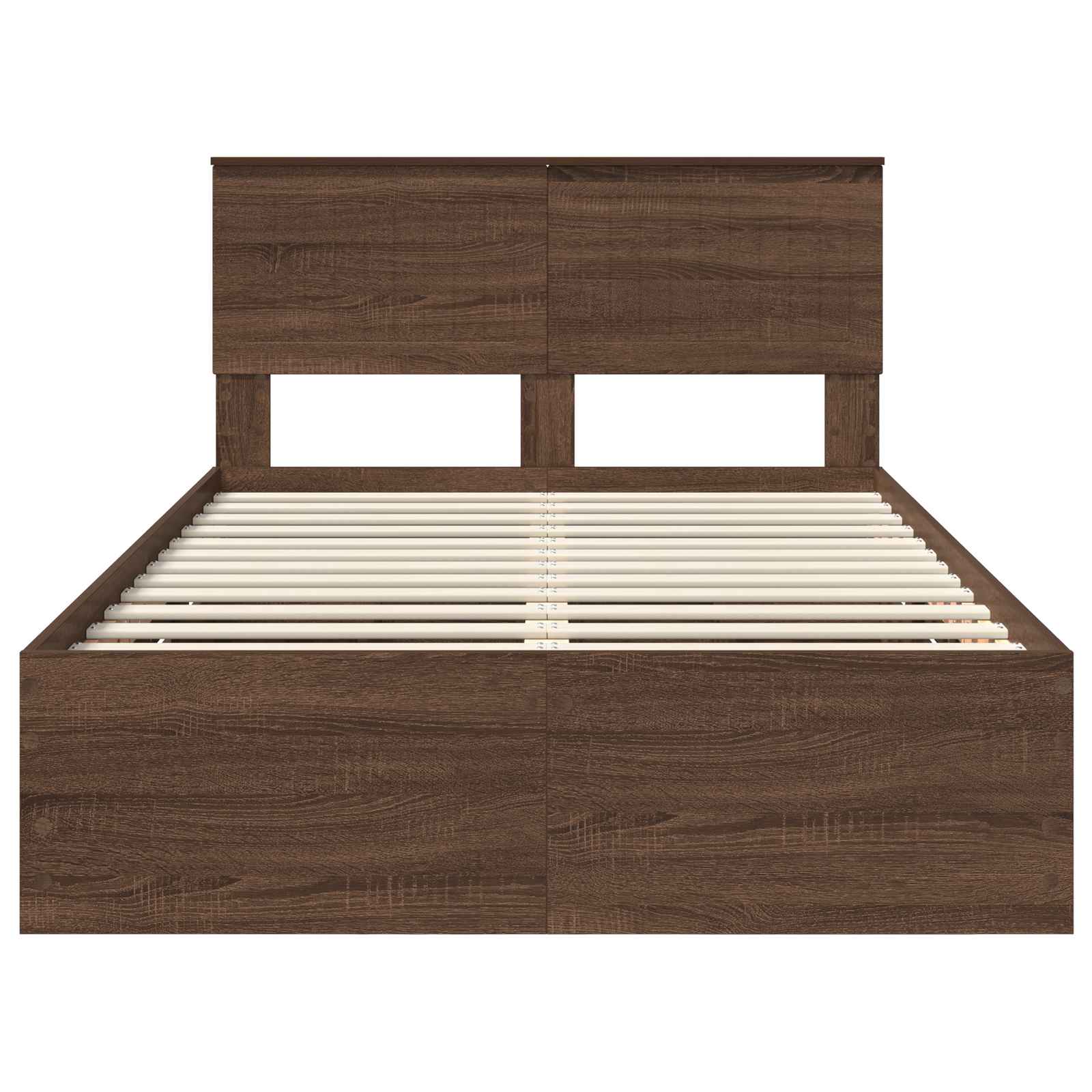Bedframe met lade Bruin Eiken 120 x 190 cm Ingenieurshout is nu te koop bij PeponiXL, paradijselijk wonen!