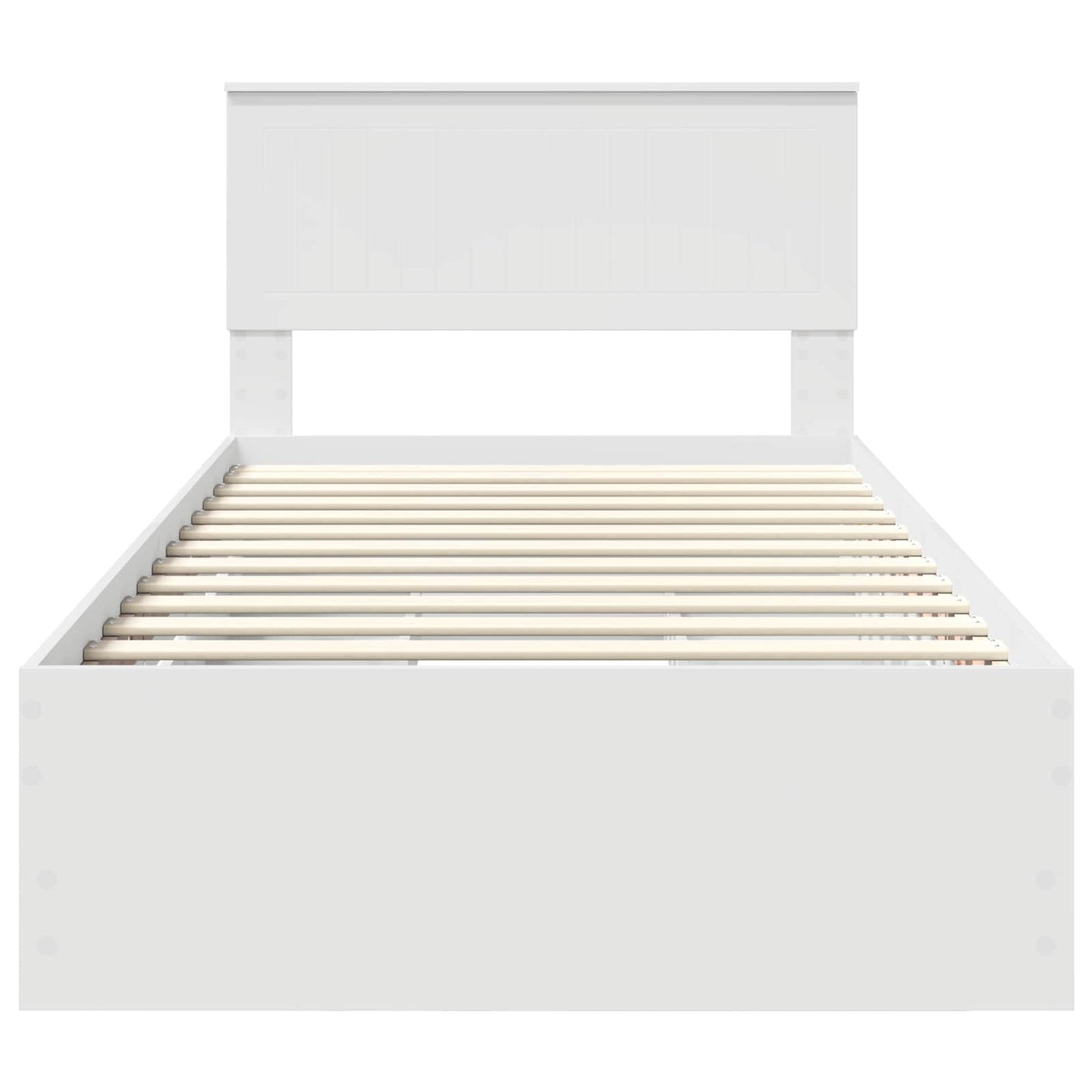 Bedframe met lade met opslag Wit 100 x 200 cm Ingenieurshout is nu te koop bij PeponiXL, paradijselijk wonen!