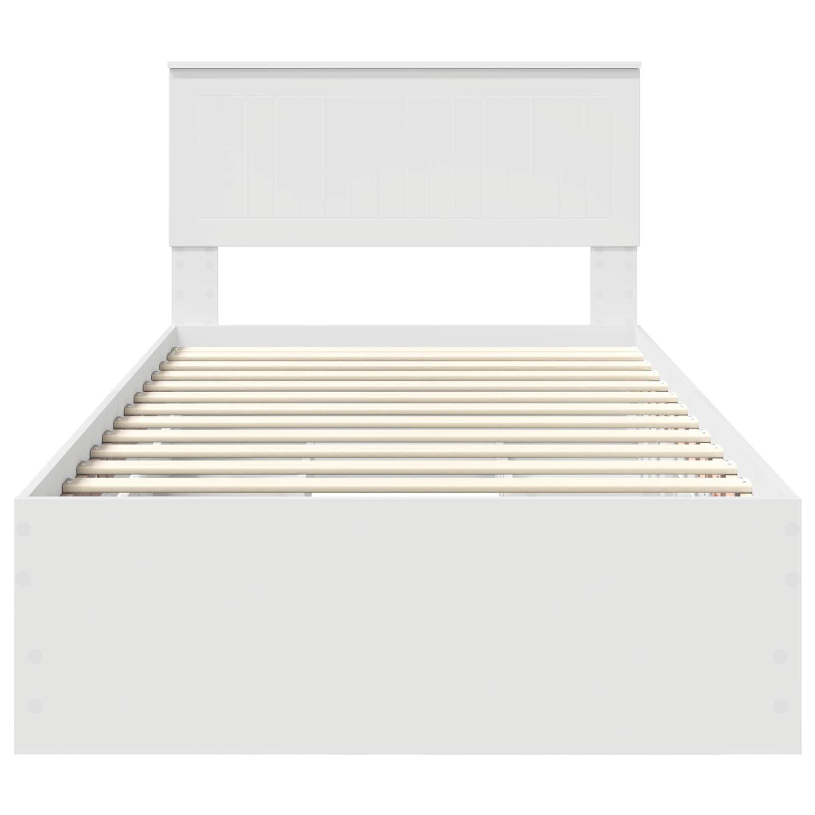 Bedframe met lade met opslag Wit 100 x 200 cm Ingenieurshout is nu te koop bij PeponiXL, paradijselijk wonen!