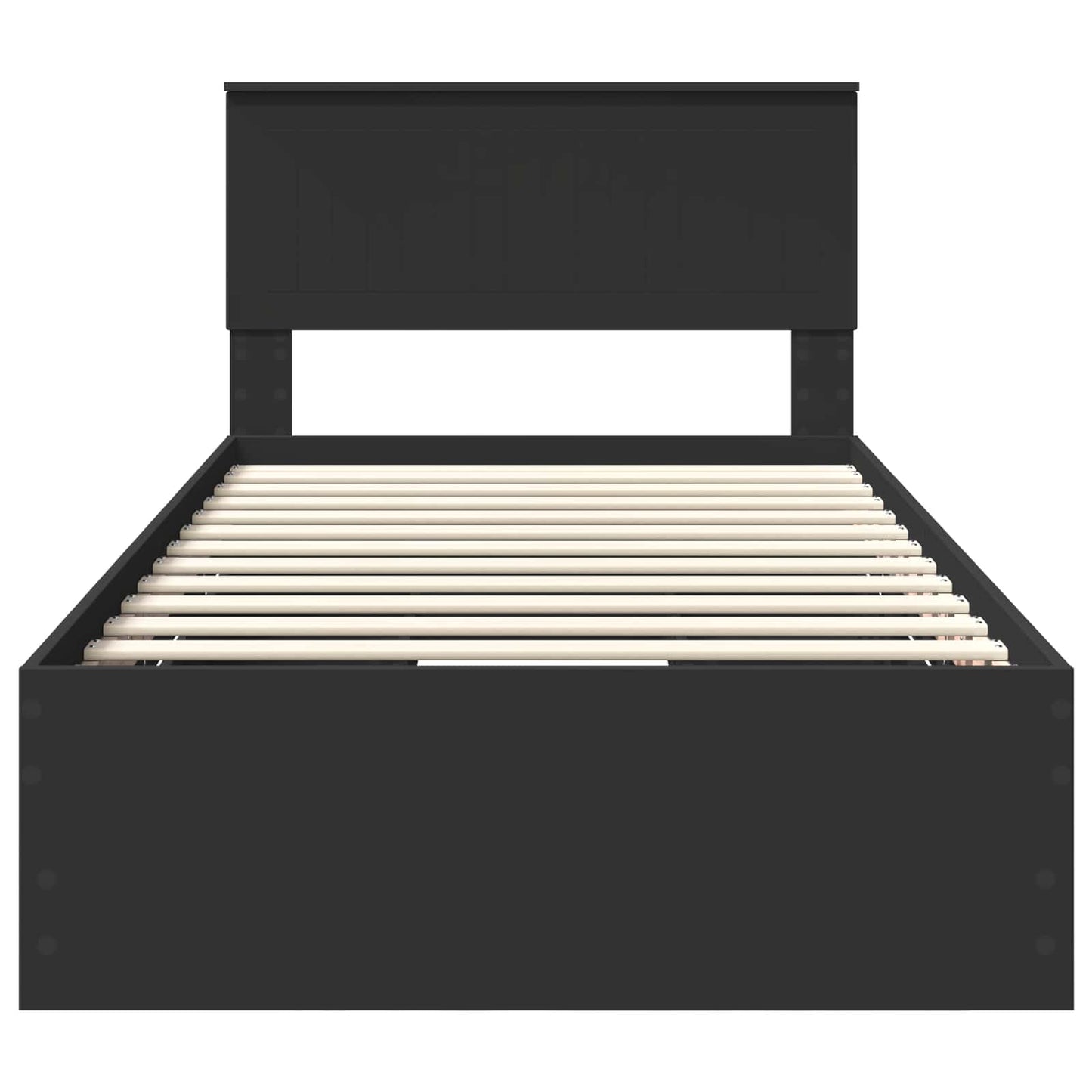 Bedframe met lade met opslag Zwart 100 x 200 cm Ingenieurshout is nu te koop bij PeponiXL, paradijselijk wonen!