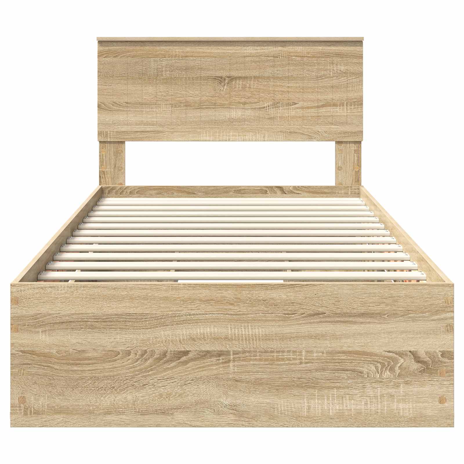 Bedframe met lade Sonoma Eiken 100 x 200 cm Ingenieurshout is nu te koop bij PeponiXL, paradijselijk wonen!