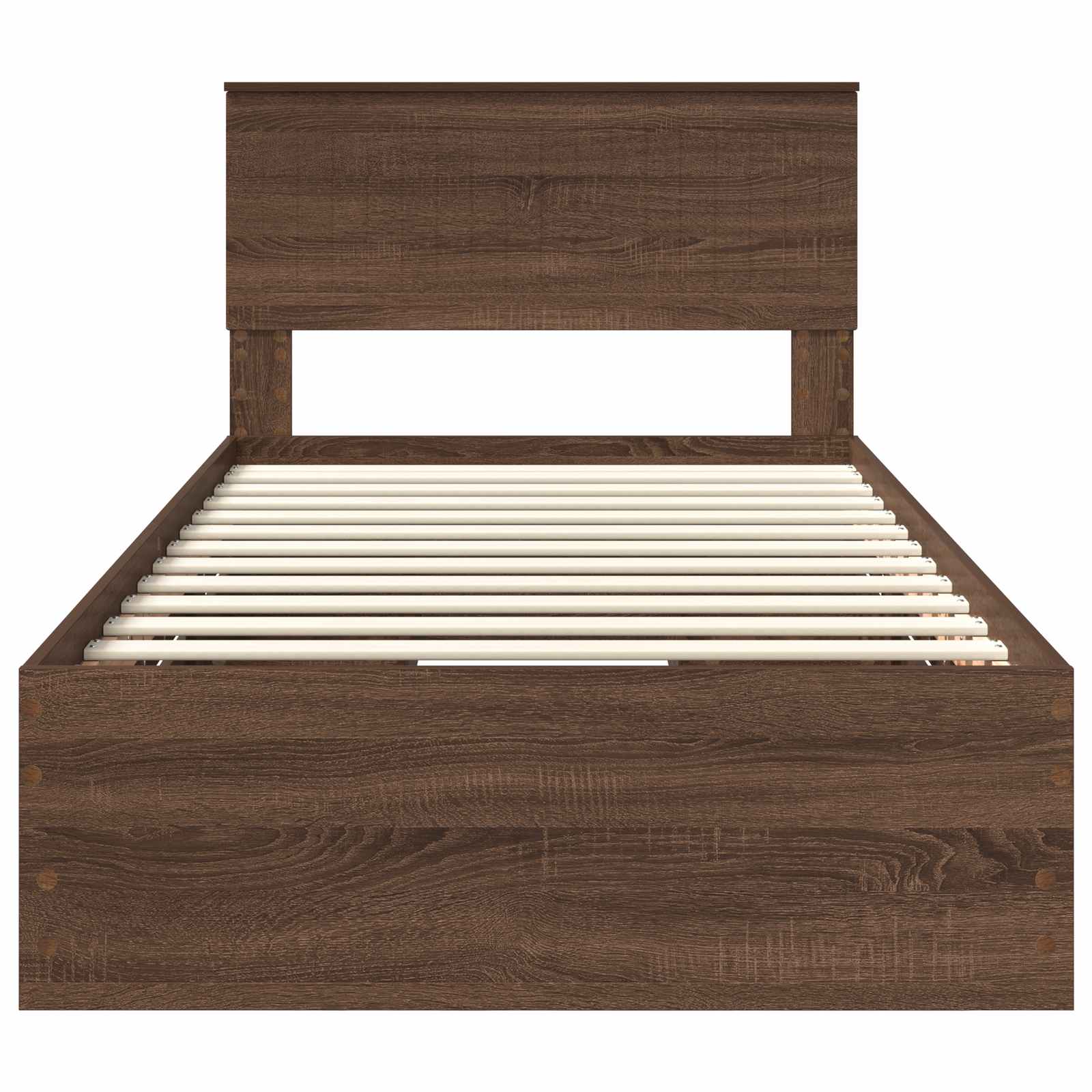 Bedframe met lade Bruin Eiken 100 x 200 cm Ingenieurshout is nu te koop bij PeponiXL, paradijselijk wonen!