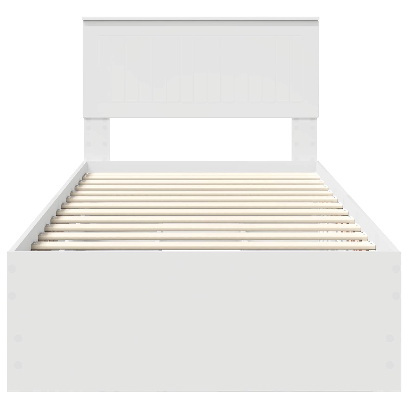 Bedframe met lade met hoofdeinde Wit 90 x 200 cm Ingenieurshout is nu te koop bij PeponiXL, paradijselijk wonen!