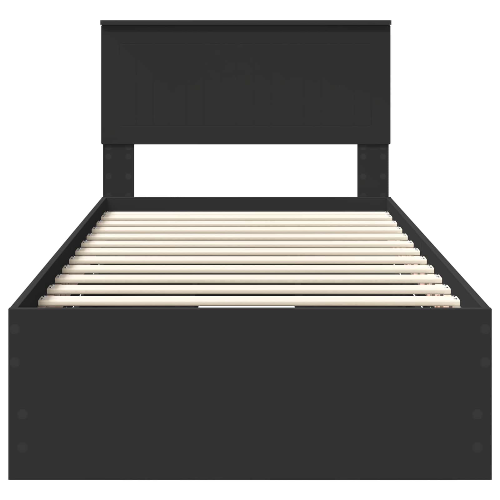 Bedframe met lade met opslag Zwart 90 x 200 cm Ingenieurshout is nu te koop bij PeponiXL, paradijselijk wonen!