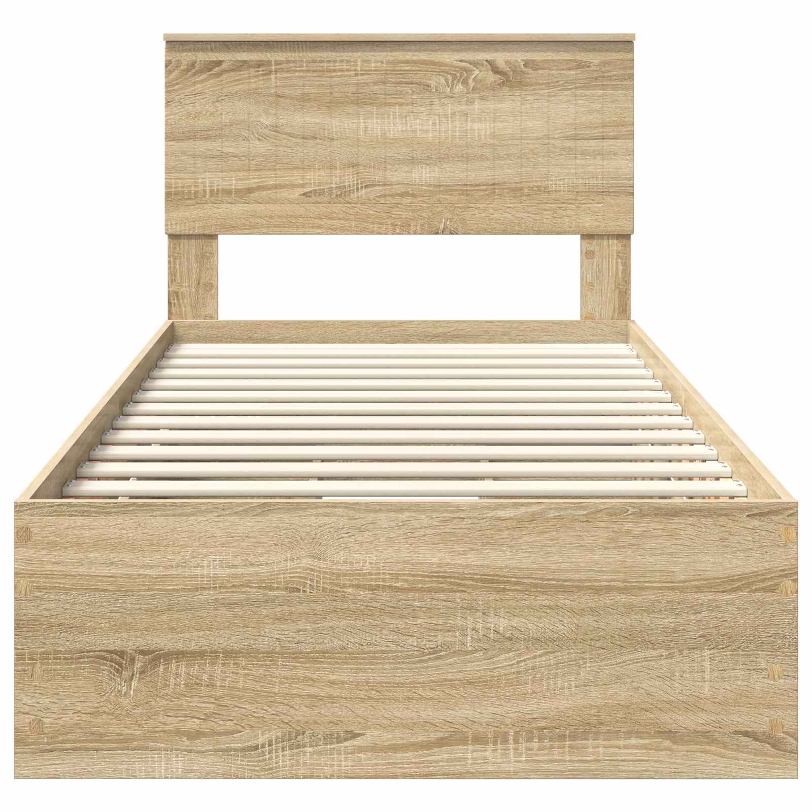 Bedframe met lade Sonoma Eiken 90 x 200 cm Ingenieurshout is nu te koop bij PeponiXL, paradijselijk wonen!
