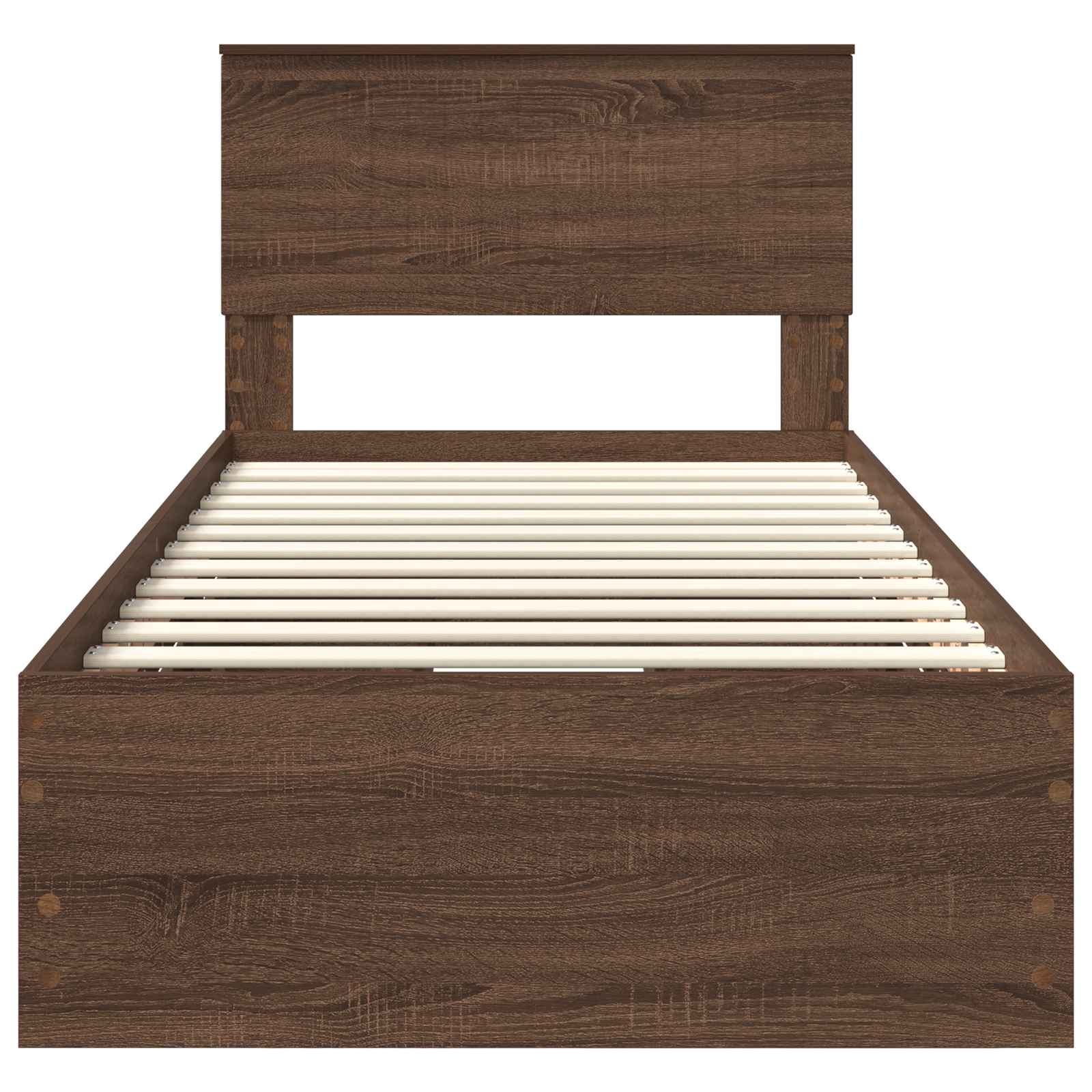 Bedframe met lade Bruin Eiken 90 x 200 cm Ingenieurshout is nu te koop bij PeponiXL, paradijselijk wonen!