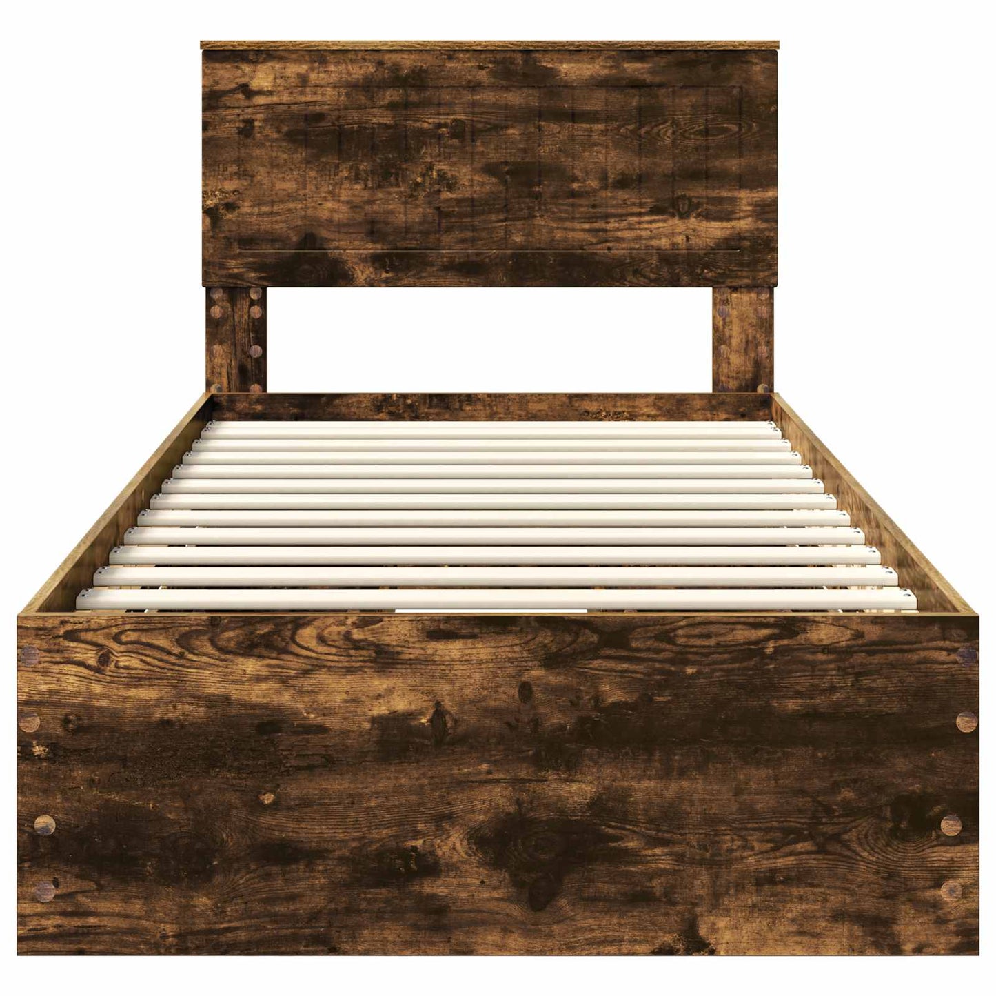 Bedframe met lade Gerookt eiken 90 x 190 cm Ingenieurshout is nu te koop bij PeponiXL, paradijselijk wonen!