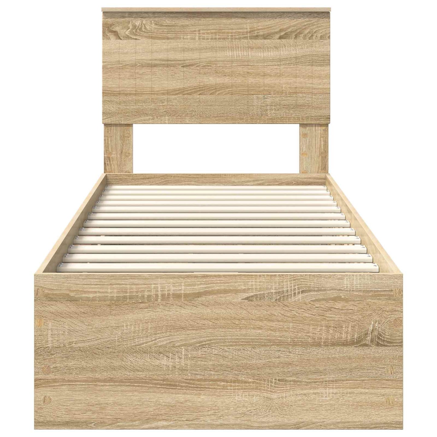 Bedframe met lade Sonoma Eiken 75 x 190 cm Ingenieurshout is nu te koop bij PeponiXL, paradijselijk wonen!