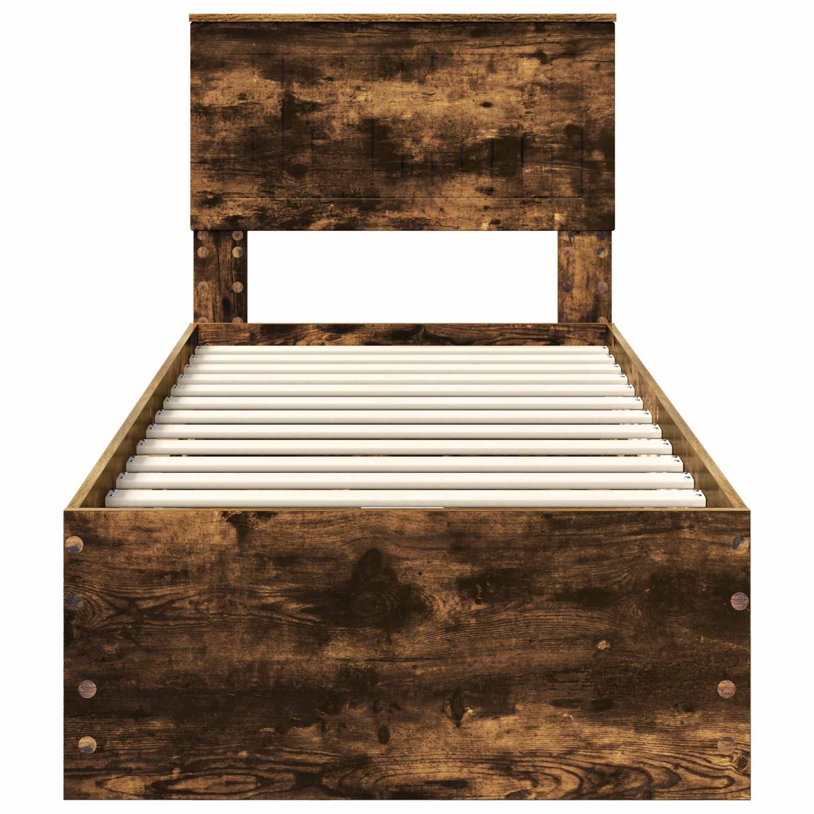 Bedframe met lade Gerookt eiken 75 x 190 cm Ingenieurshout is nu te koop bij PeponiXL, paradijselijk wonen!